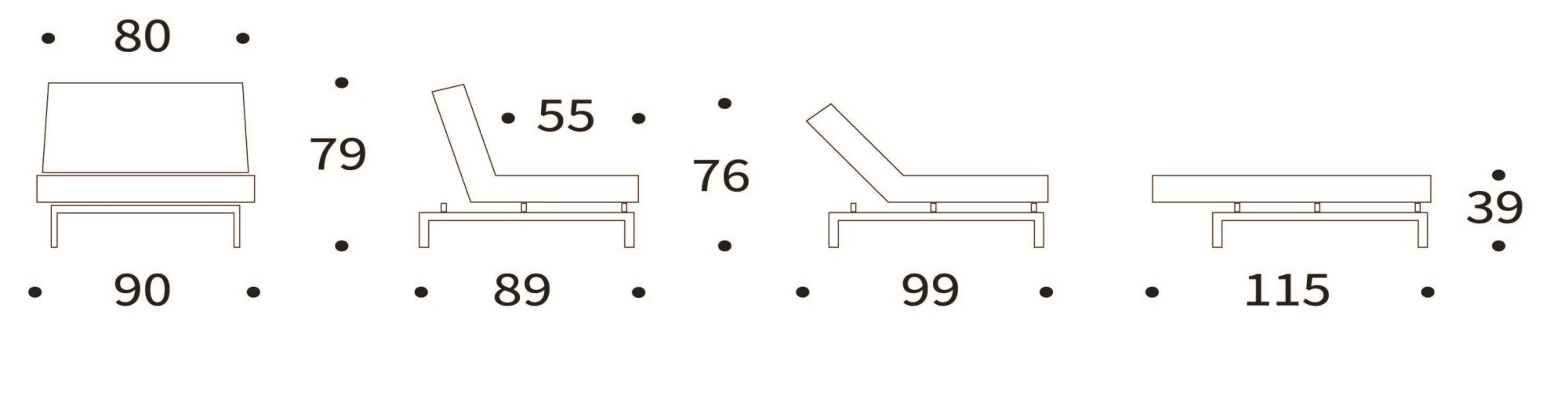 INNOVATION LIVING ™ Sessel »Splitback«, mit chromglänzenden Beinen, in skandinavischen Design