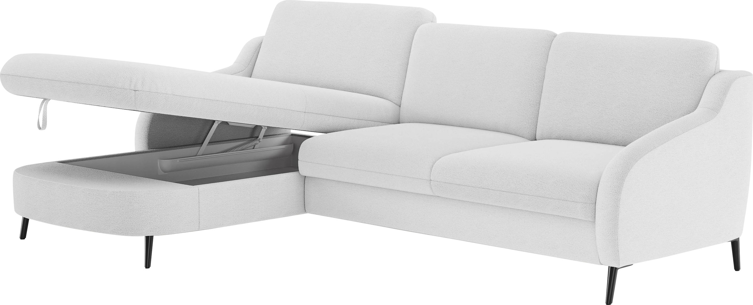 sit&more Ecksofa »Soul L-Form«, wahlweise mit Bettfunktion und Bettkasten oder Schubkasten