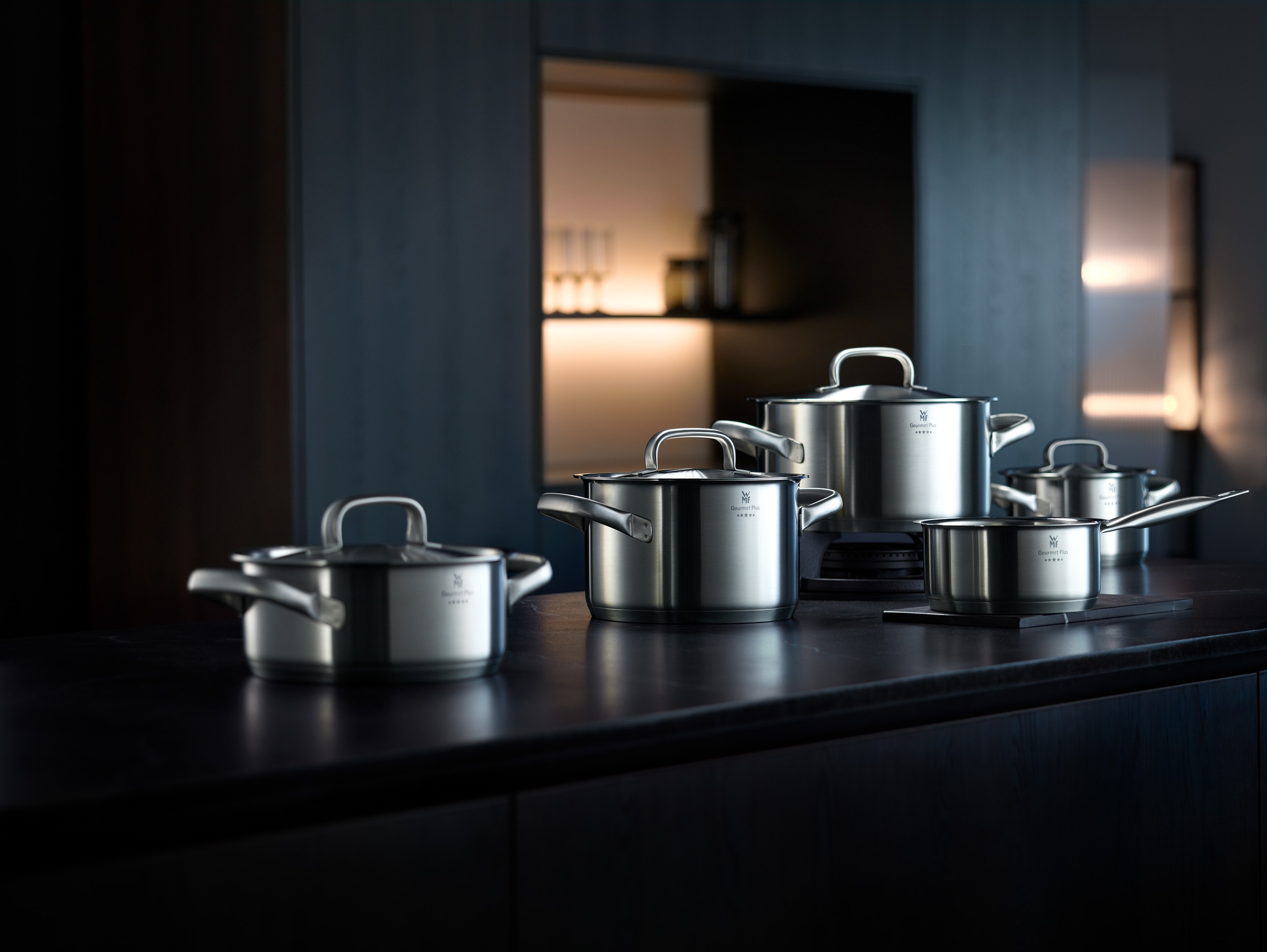 WMF Topf-Set »Gourmet Plus«, Cromargan® Edelstahl Rostfrei 18/10, (Set, 7 t günstig online kaufen