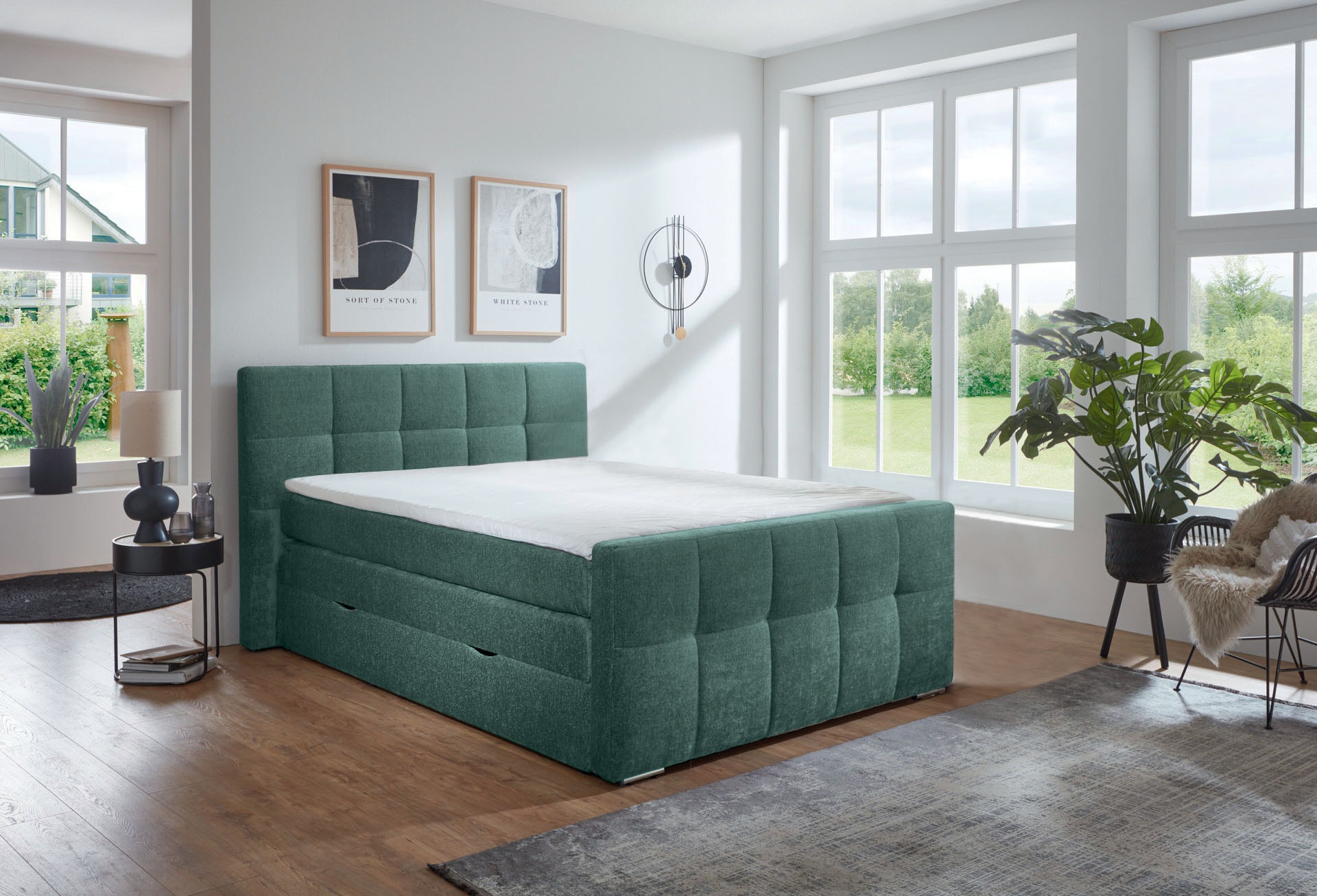 Places of Style Boxspringbett »Rosà«, H3/H3, H3/H4, H4/H4 möglich günstig online kaufen