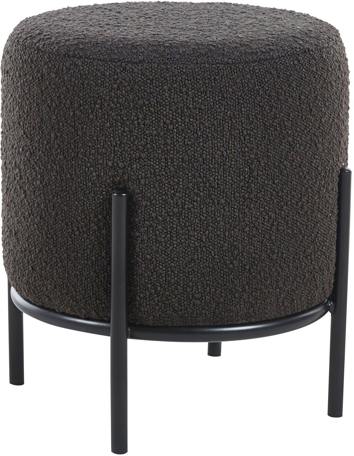 SalesFever Polsterhocker, mit Design-Gestell aus schwarzem Metall günstig online kaufen