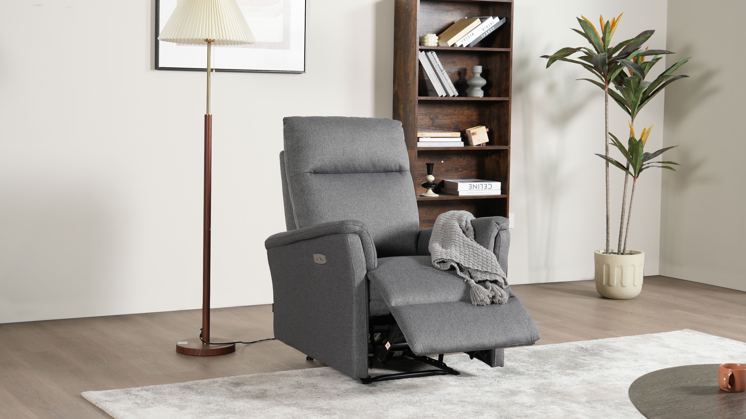 Home affaire Relaxsessel »FINNARA, Relaxsessel, TV-Sessel, elelektrische Relaxfunktion, USB A/C« Liegefunktion 105°-135°, Federkern,