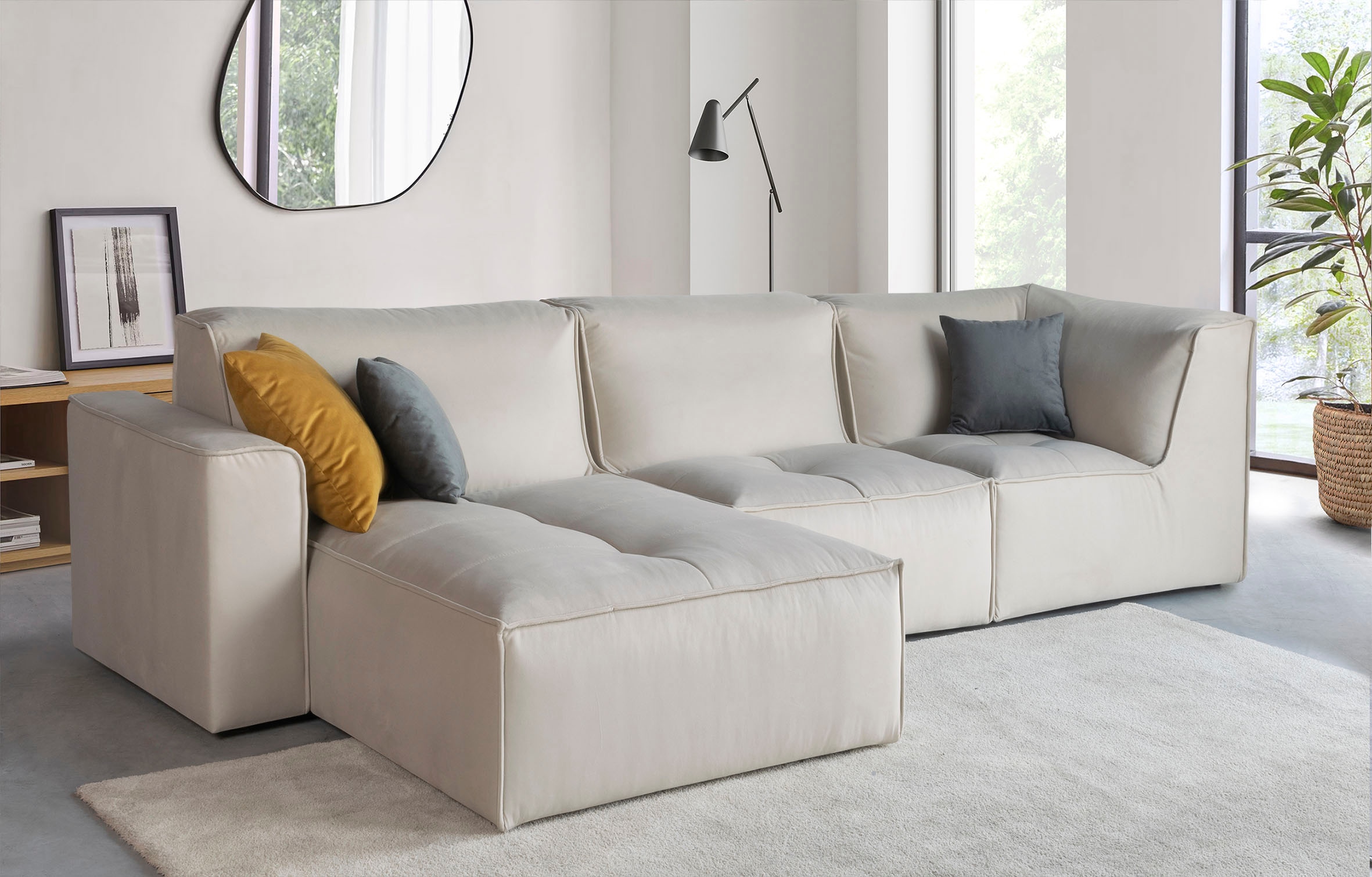 RAUM.ID Ecksofa »Monolid L-Form«, (4 St.), Module einzeln für individuelle günstig online kaufen