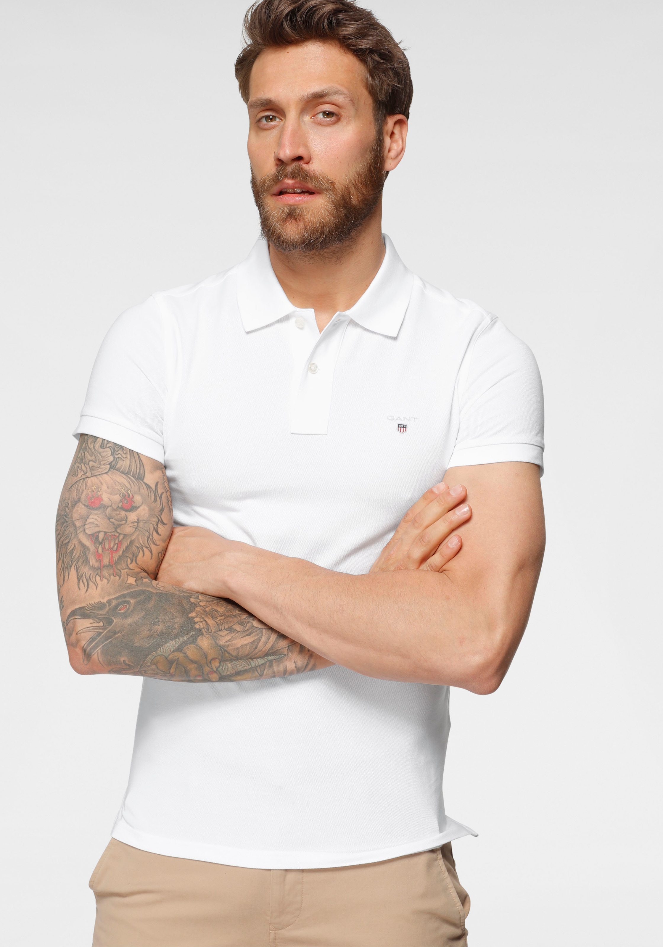 Gant Poloshirt »ORIGINAL SLIM PIQUE SHORT RUGGER«, mit Knopfleiste am Ausschnitt kaufen