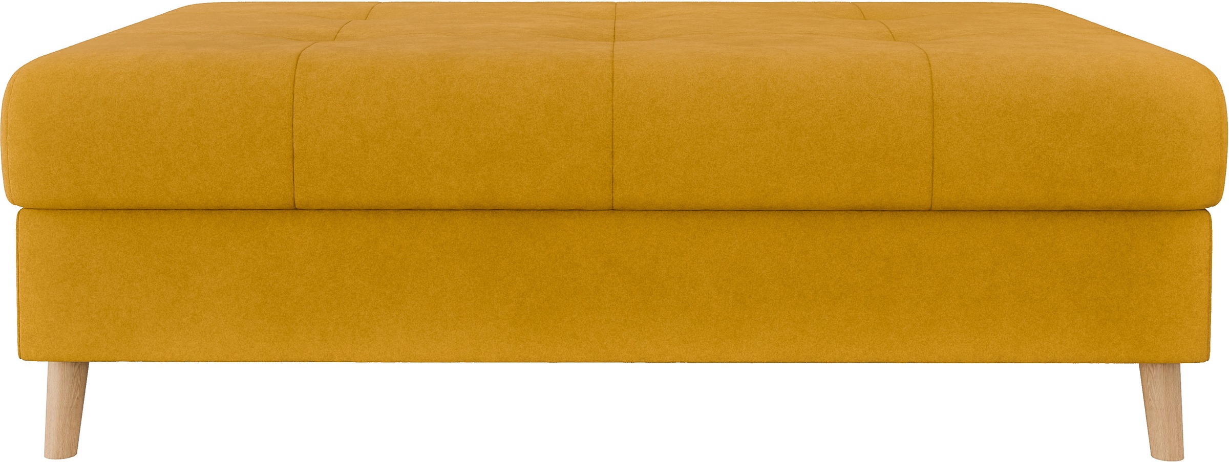 Home affaire Polsterhocker »CHARRE XXL, Steppung im Sitzbereich, Maße: B/T/H: 118/73/40 cm«, passend zur Serie CHARRE, auch in Cord und Bouclé