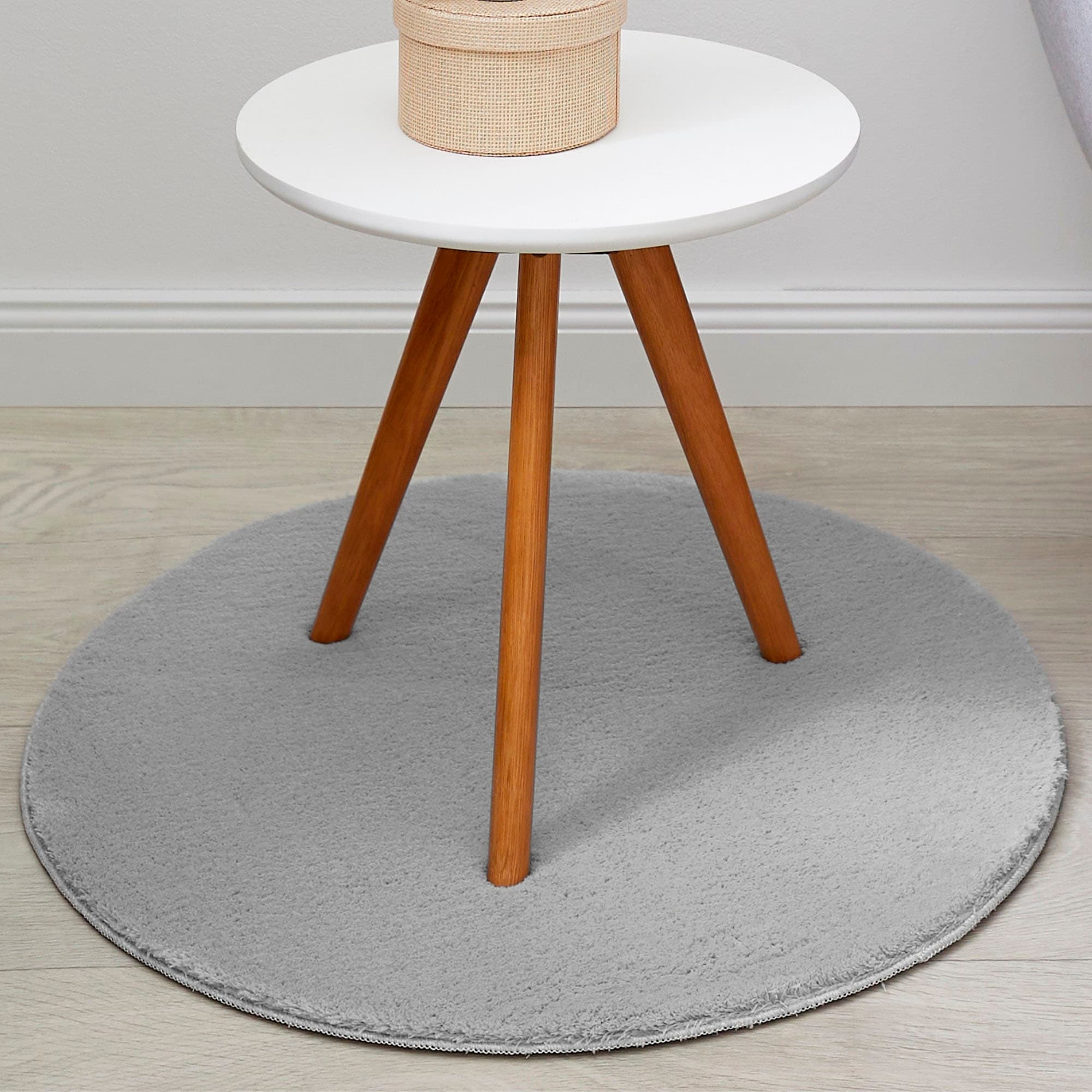 Andiamo Teppich »Arezzo«, rund, 16 mm Höhe, Uni Farben, weicher Flor, waschbar, ideal im Wohnzimmer & Schlafzimmer