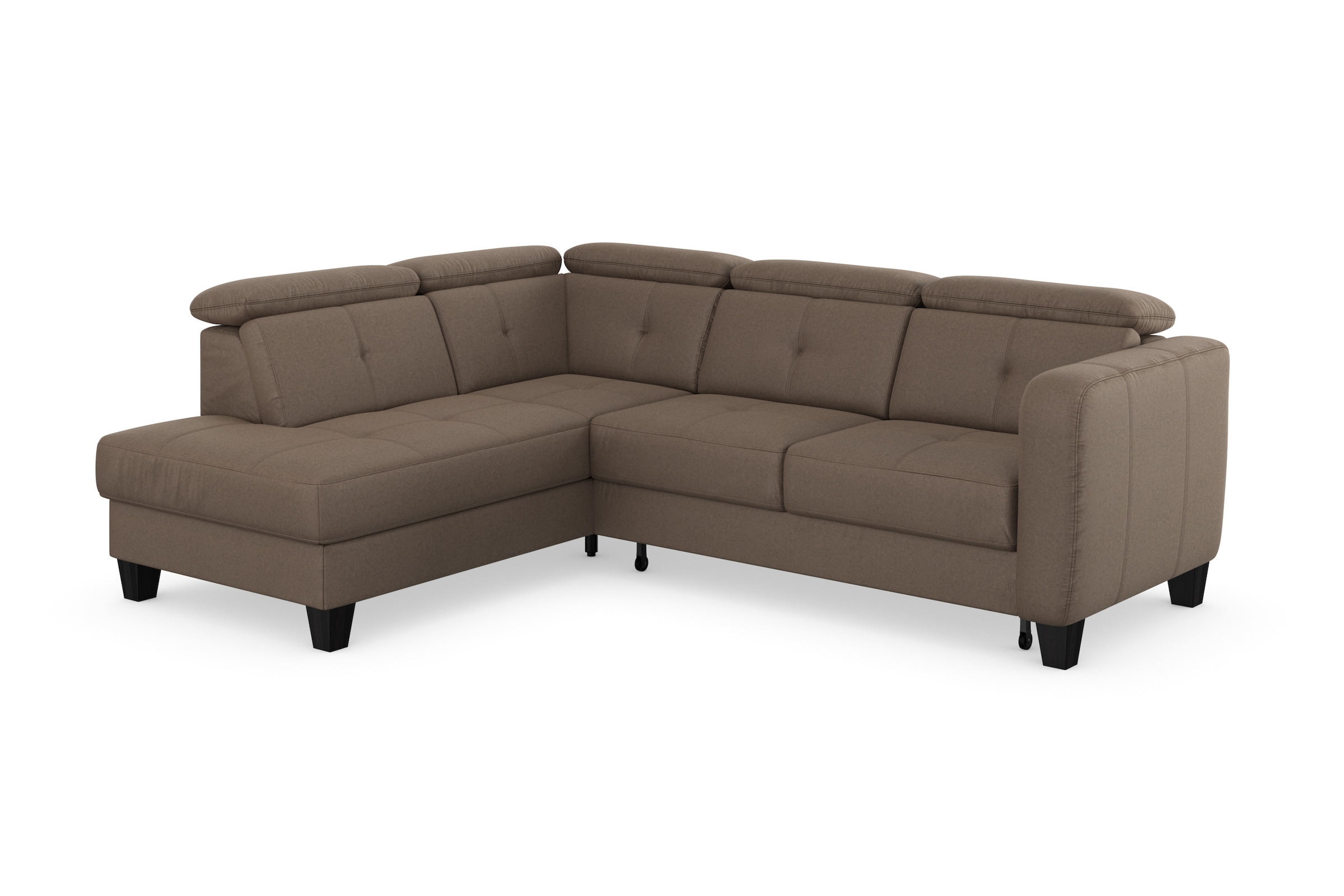 sit&more Ecksofa »Belluci L-Form«, inklusive Federkern, wahlweise mit Bettfunktion und Bettkasten