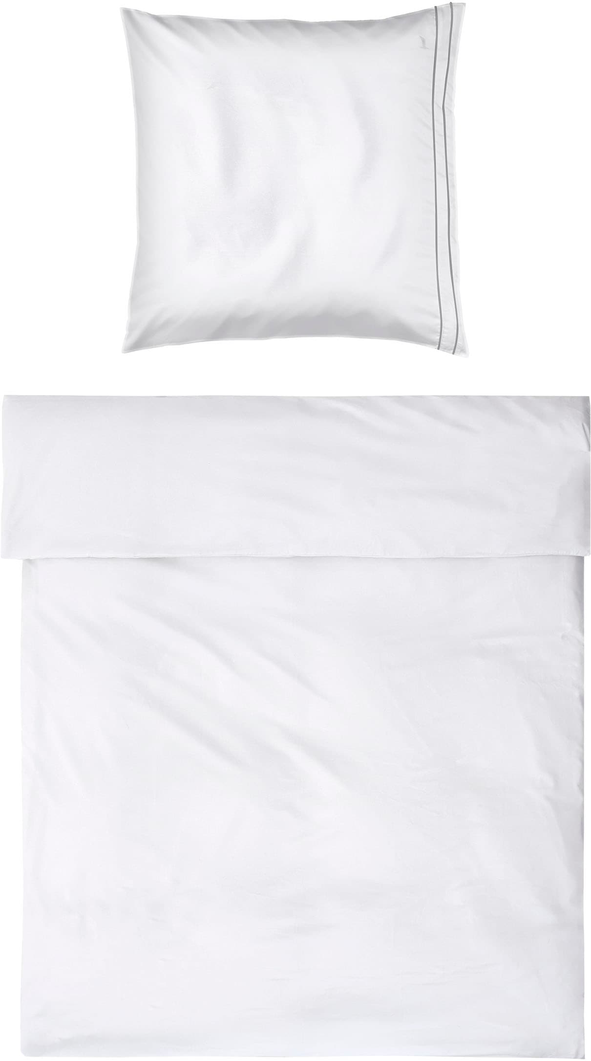 Möve Bettwäsche »Möve Noblesse Bettwäsche Set« 2 Stk. mit eleganten Biesen