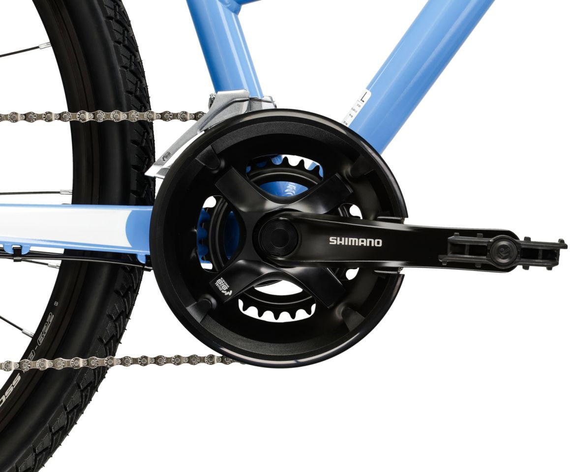 Kross Crossrad »Crossrad Damen 28" Evado 3.0 blau 16 Gänge« 16 Gang Shimano ACERA M3020 Schaltwerk Kettenschaltung