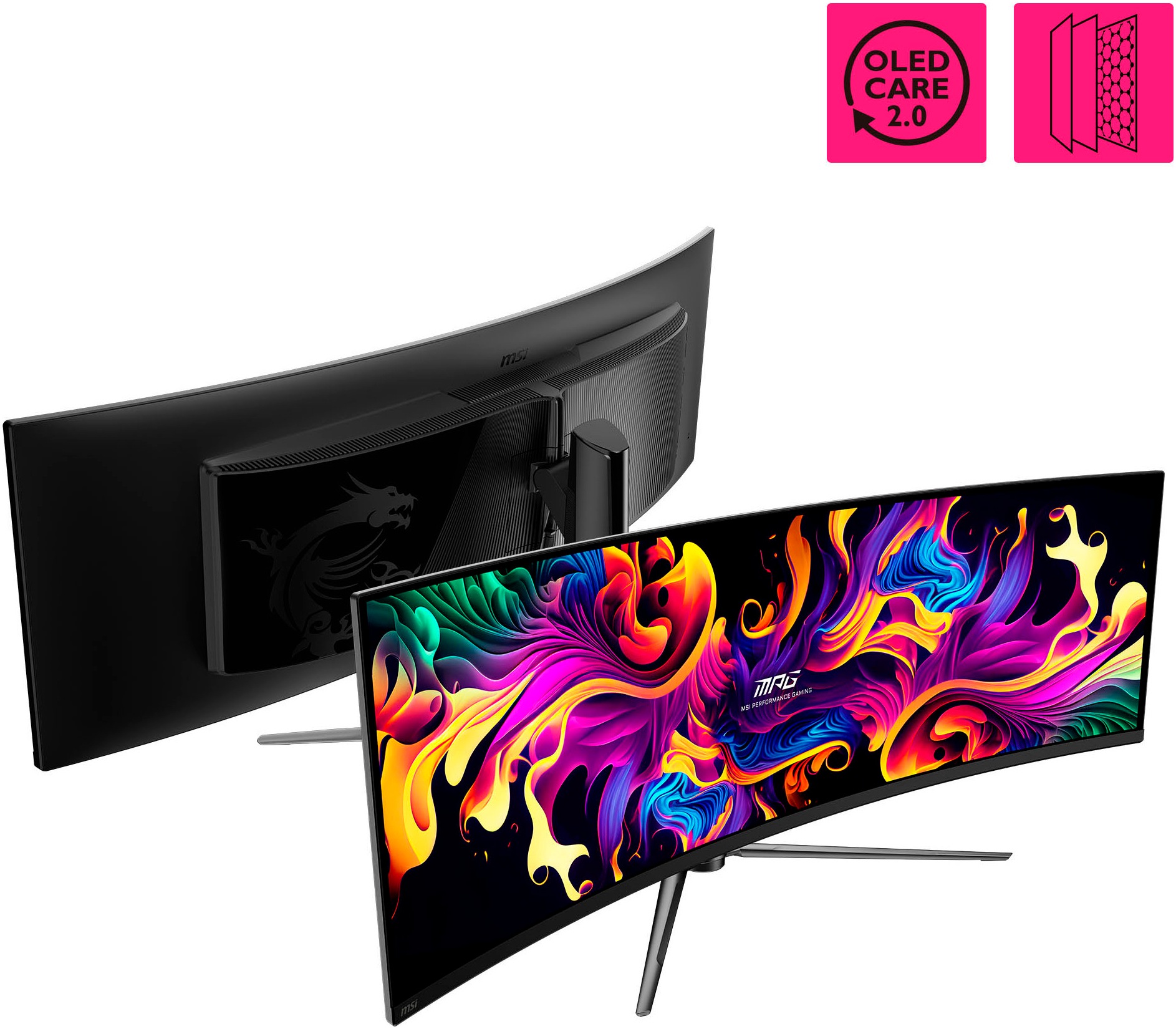 MSI Curved-Gaming-Monitor »MPG 491CQPX QD-OLED«, 125 cm/49 Zoll, 5120 x 1440 px, DQHD, 0,03 ms Reaktionszeit, 240 Hz