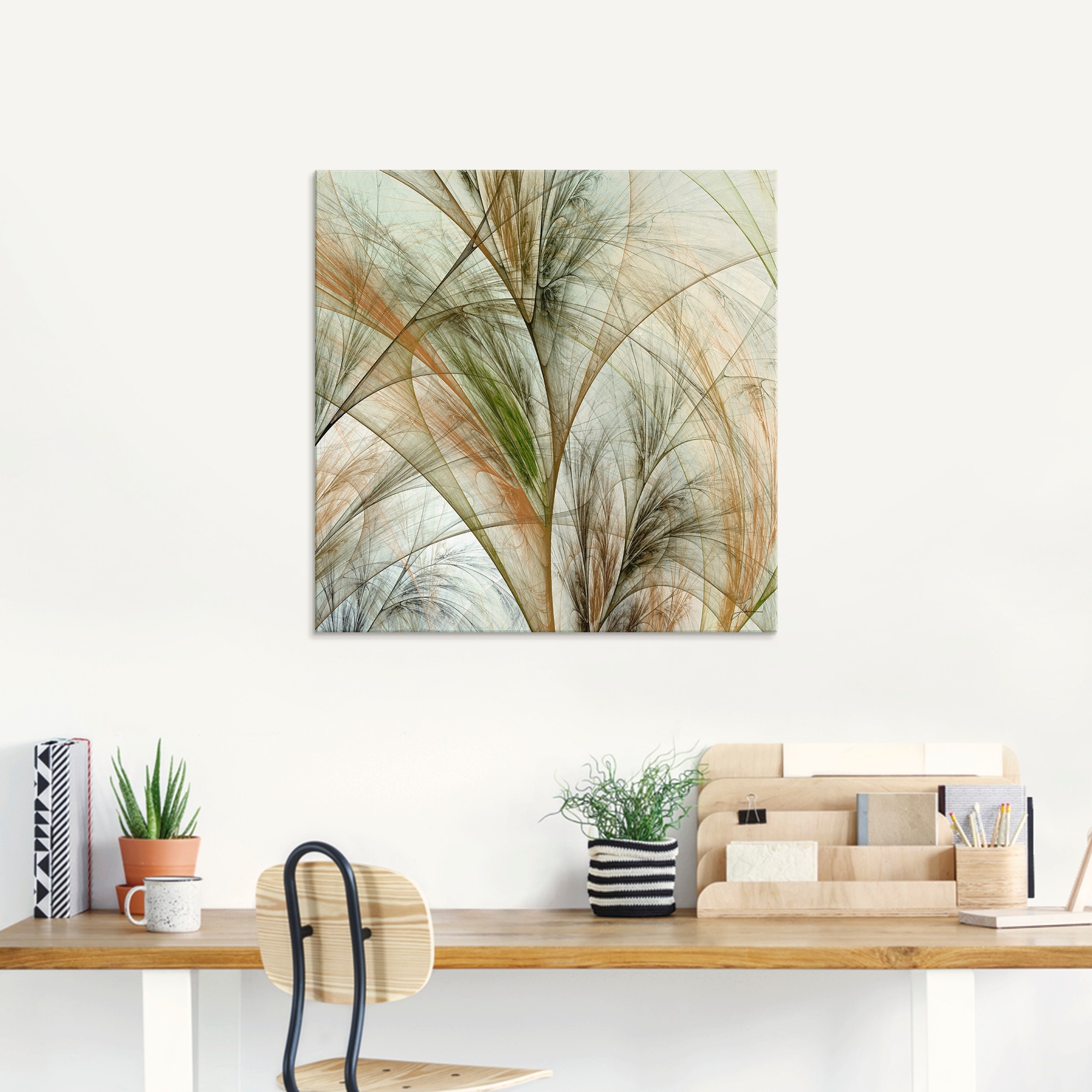 Artland Glasbild »Fraktales Gras IV« Gräser 1 Stk. tlg. in verschiedenen Größen