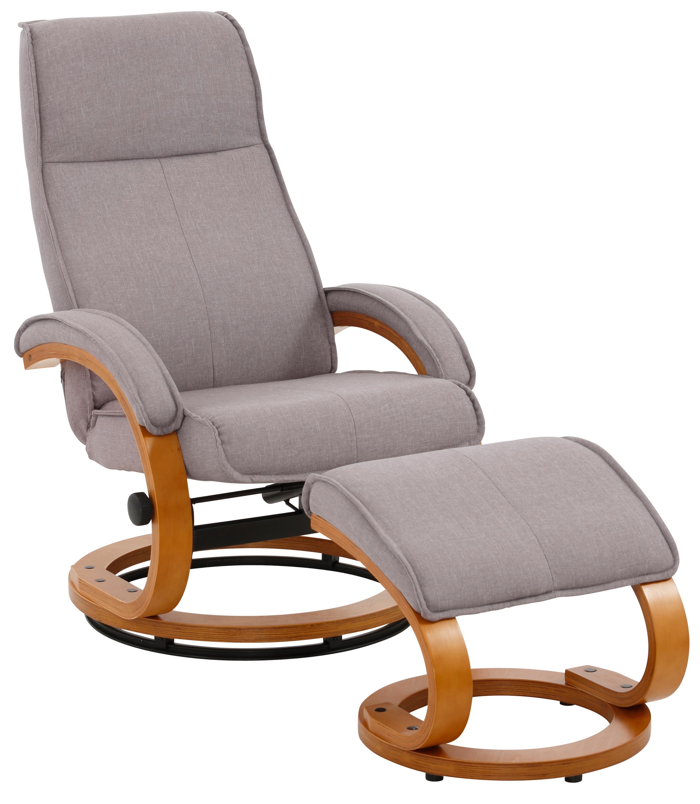 Home affaire Relaxsessel »Paris, TV-Sessel mit Hocker und manueller Liegefunktion«, (Set, 2 St., bestehend aus Sessel und Hocker), Set (Sessel und Hocker), Dreh- und Kippfunktion