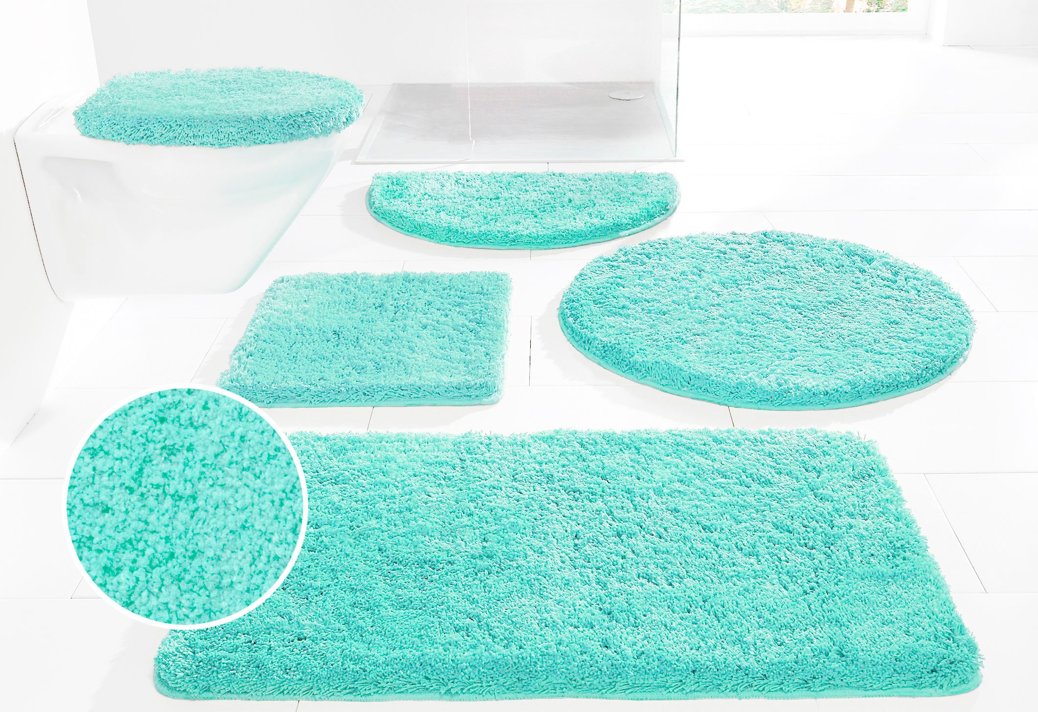 my home Badematte »Sanremo, Badvorleger, Badezimmer Teppich, sehr weich«, r günstig online kaufen