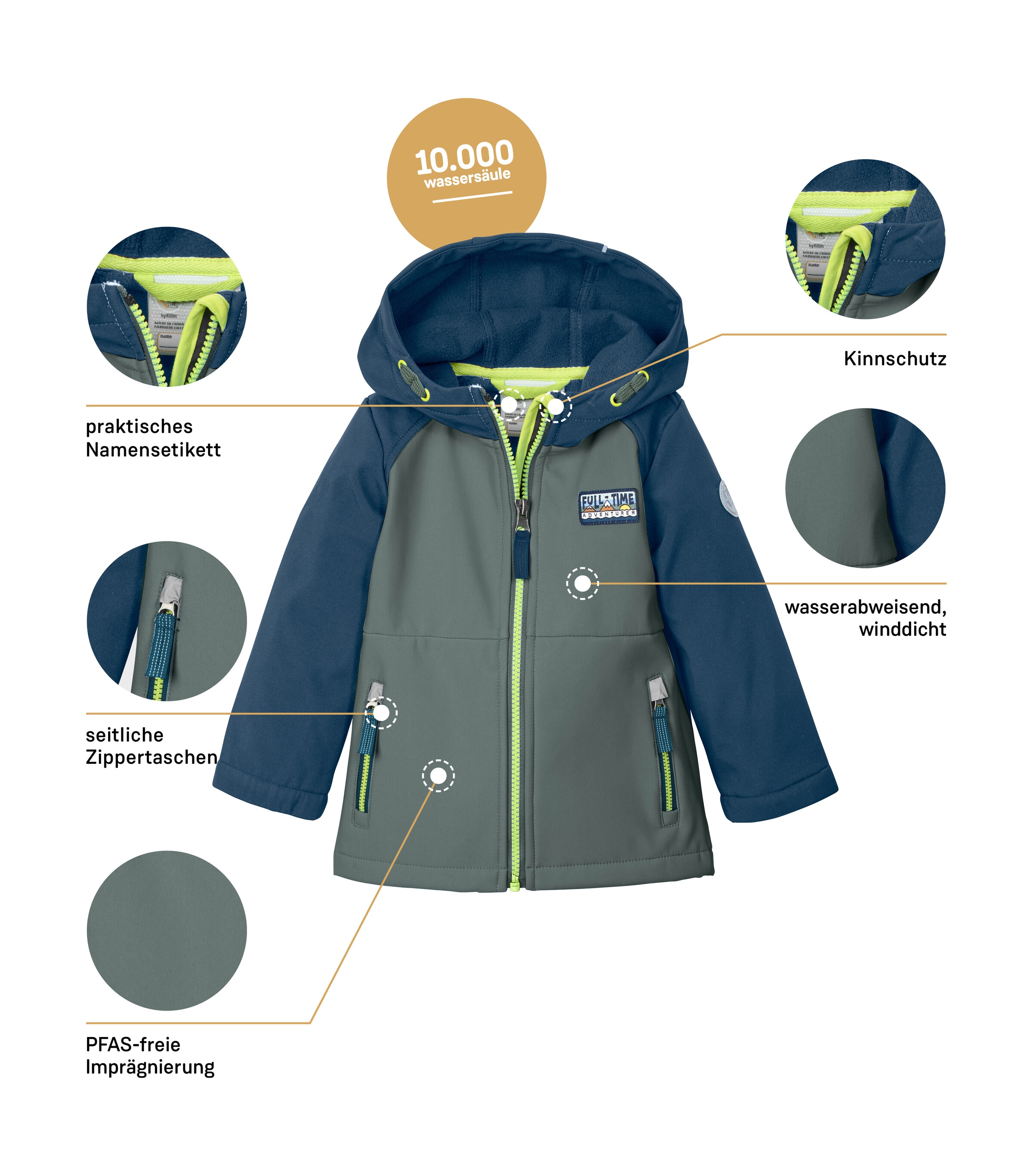first instinct by killtec Softshelljacke »FIOS 12 MNS SFTSHLL JCKT«, Softshelljacke: wasserabweisend, winddicht, PFAS-frei imprägniert