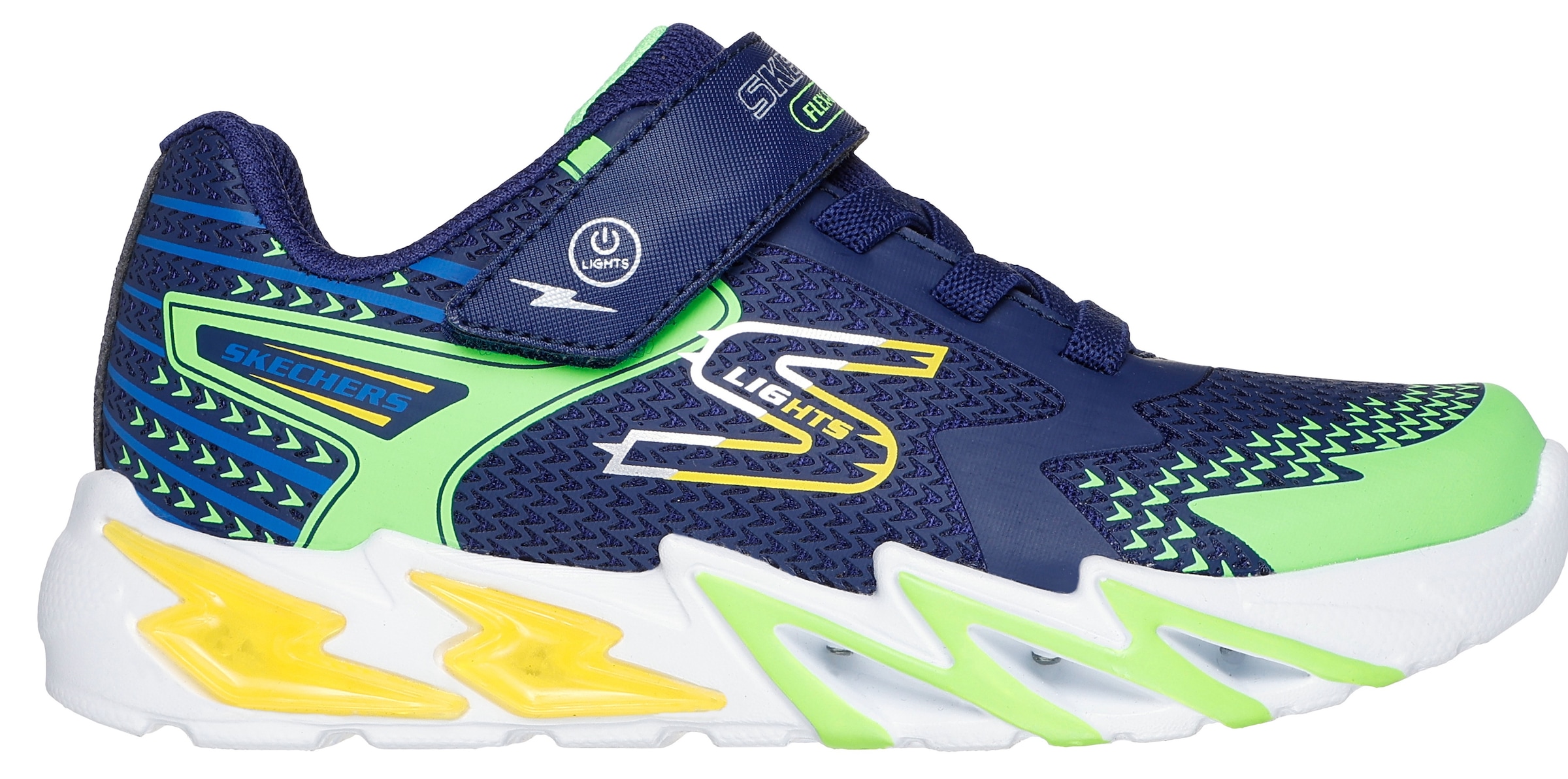 Skechers Slip-On Sneaker »FLEX-GLOW 3.0«  Sneaker, Klettschuh, Kindergartenschuh mit auffälliger Sohle