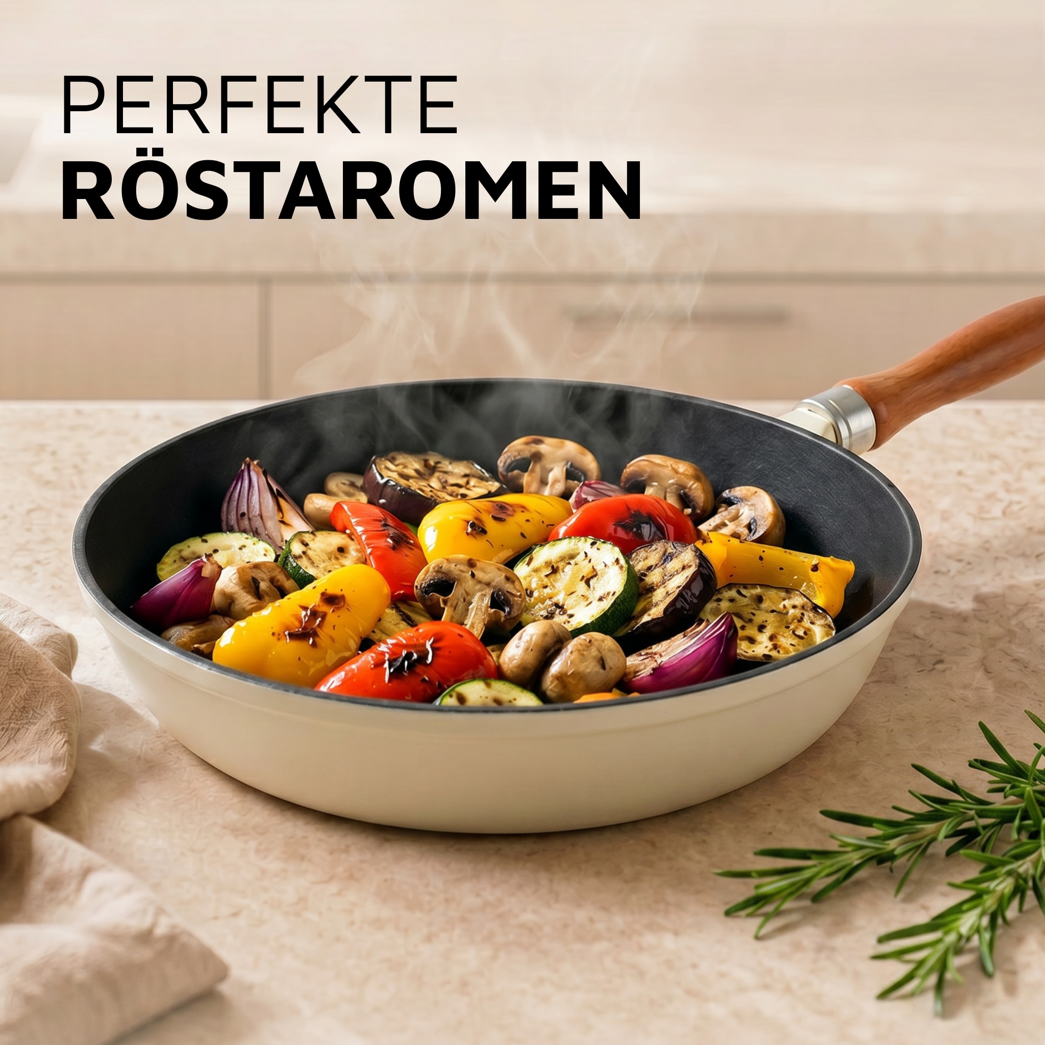 Krüger Bratpfanne »Einsenguss Pfanne SAVANNA« Gusseisen 1 Stk. tlg. für Induktions-Kochfelder geeignet