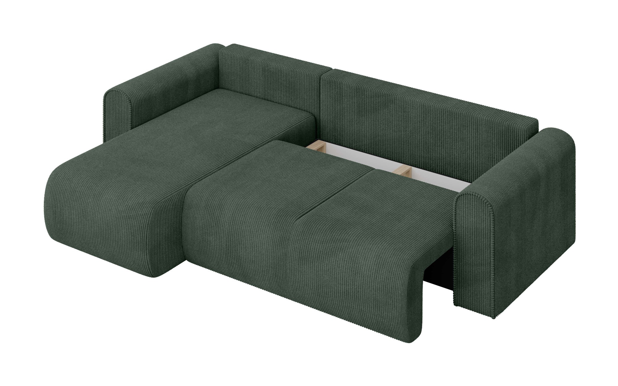 INOSIGN Ecksofa »Zacharia wahlweise Schlafsofa mit Bettkasten, B/T/H 250/166/86 cm«, L-Form mit Wellenunterfederung, Recamiere beidseitig montierbar