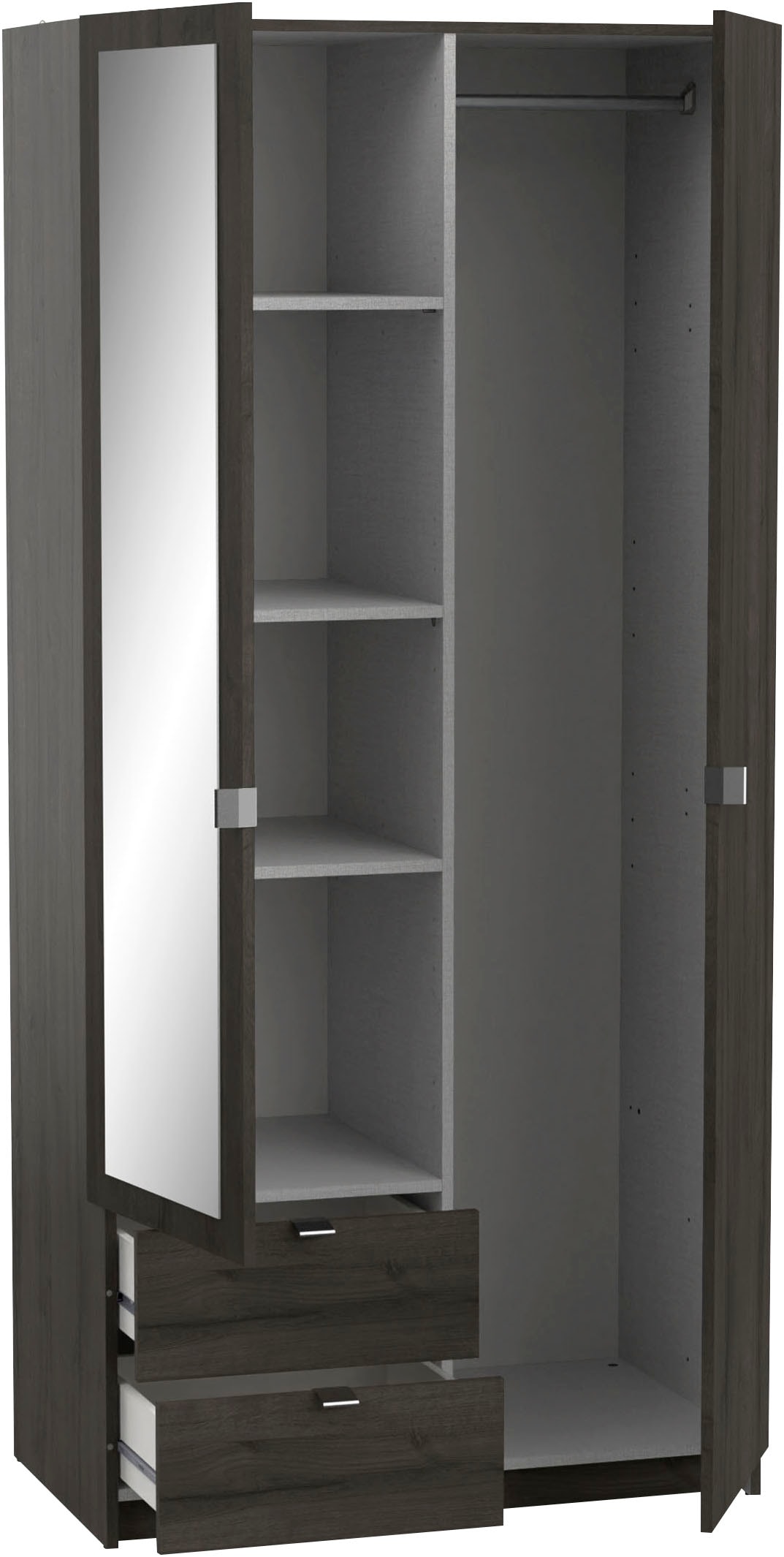 Demeyere GROUP Kleiderschrank »Mellie« SCHRANK 2-TUERIG 1 SPIEGEL  2 SCHUBLADEN