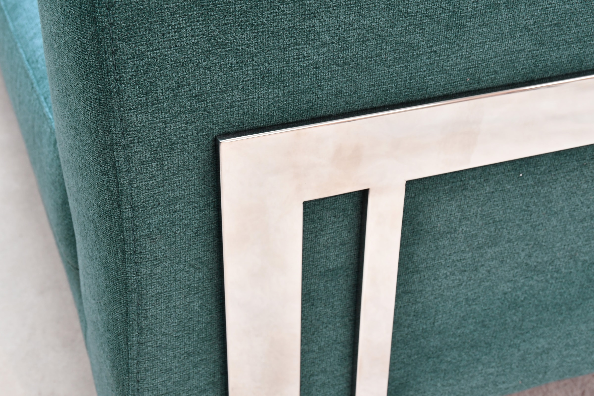 Leonique Sessel »New York« Petrolblauer Sessel, Edelstahlgestell, 102 x 84 x 96, Sitzhöhe 44 cm