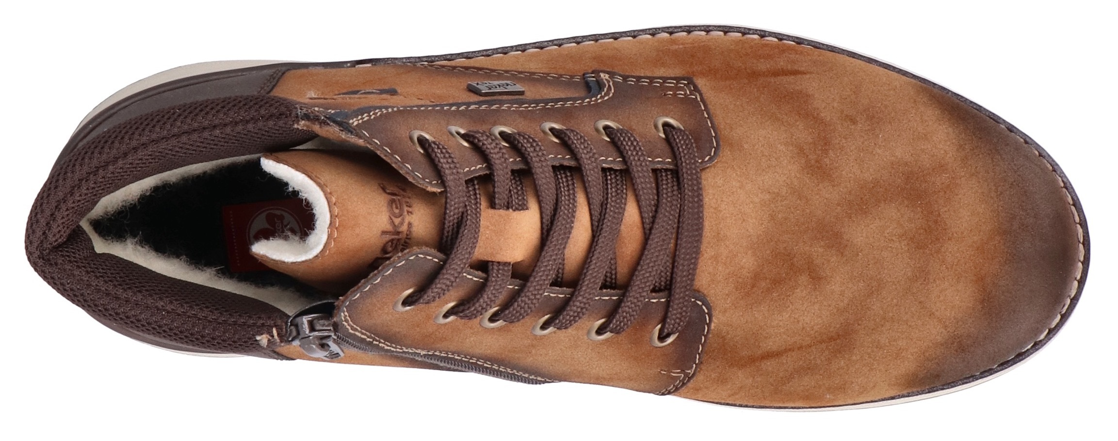 Rieker Winterboots, Schnürboots, Winterstiefelette, MemoCup-Ausstattung, Used-Optik