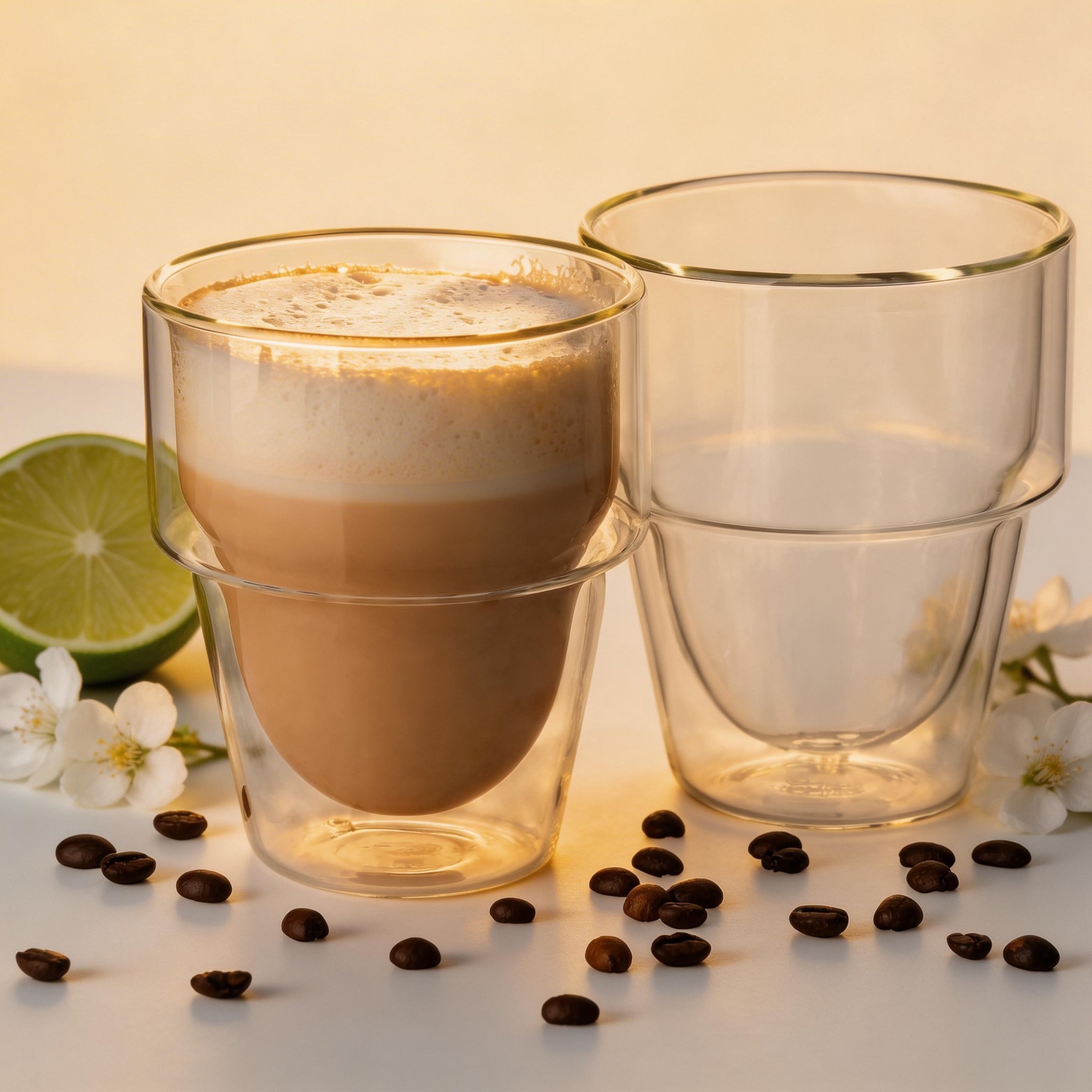 Mulex Latte-Macchiato-Glas »Mulex Gläser Set Duo Small« doppelwandiges Trinkglas ideal f. Kaffee, Cappuccino, Latte Macchiatto