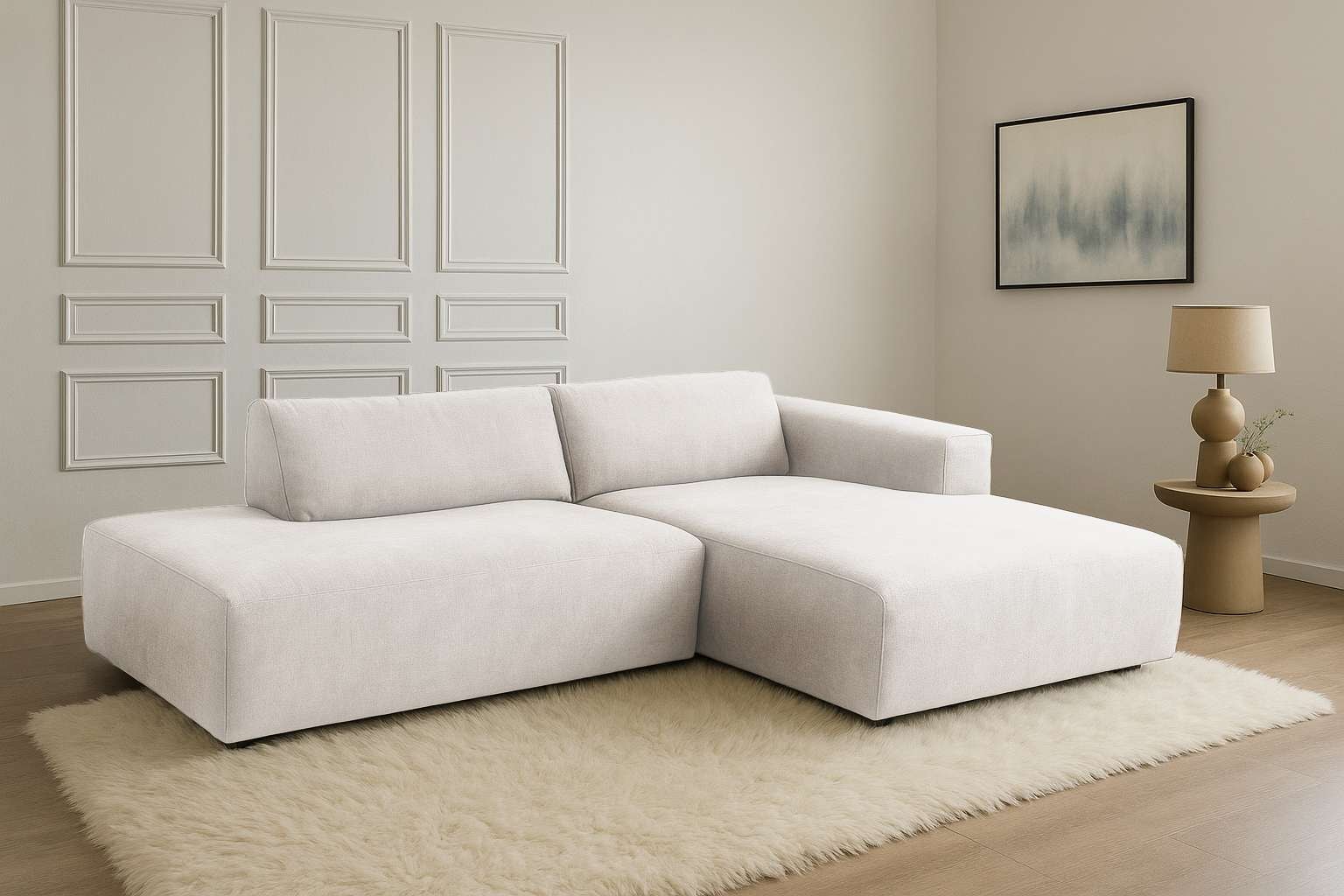 andas Ecksofa »Noord mit Kedernaht, Breite 227 cm, L-Form« Cord, Struktur, günstig online kaufen