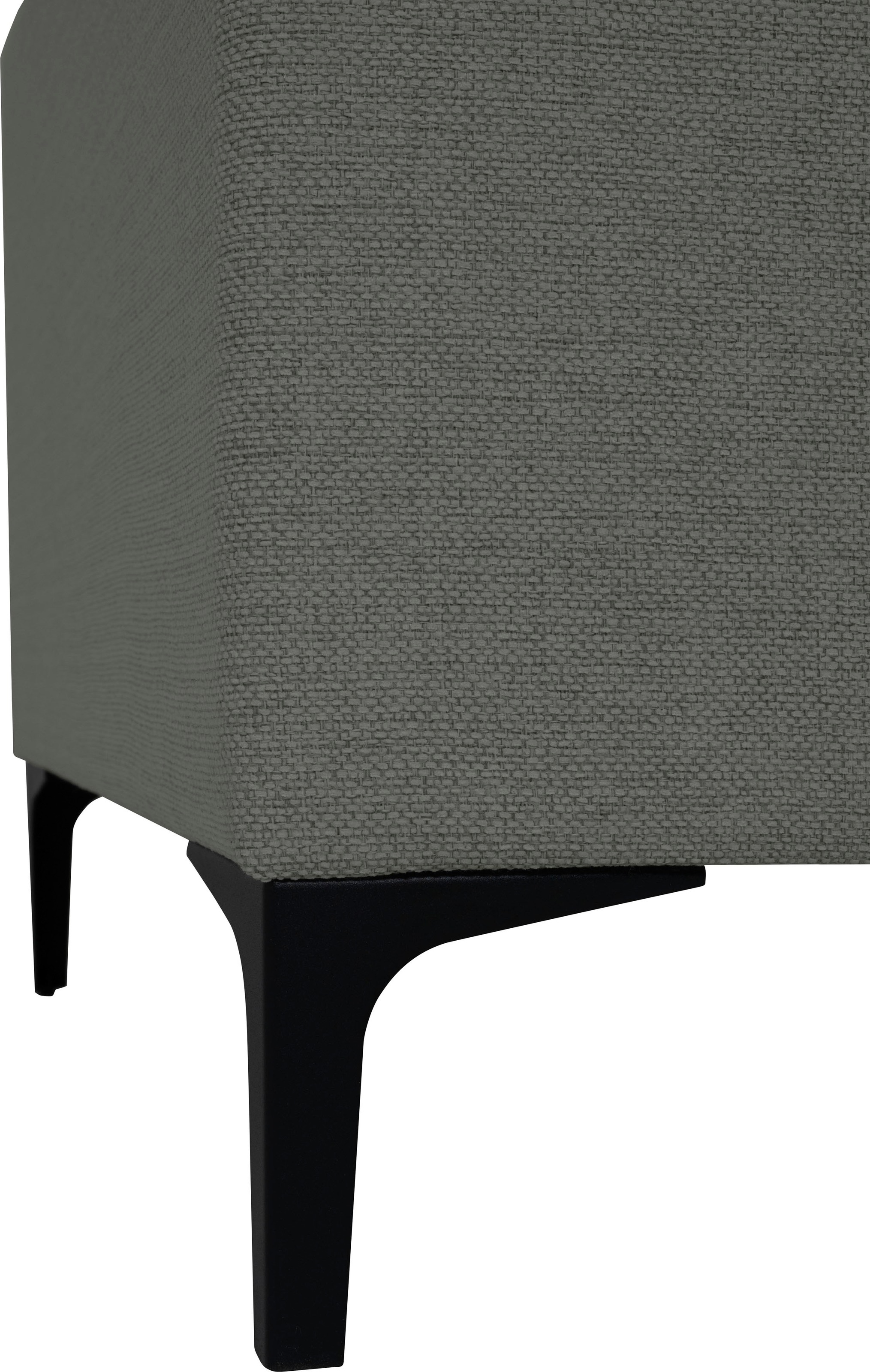 Places of Style Ecksofa »Xander, L-Form,«, Breite 289 cm, Webstoff, Soft-Touch Chenille, schwarze Metallfüßen