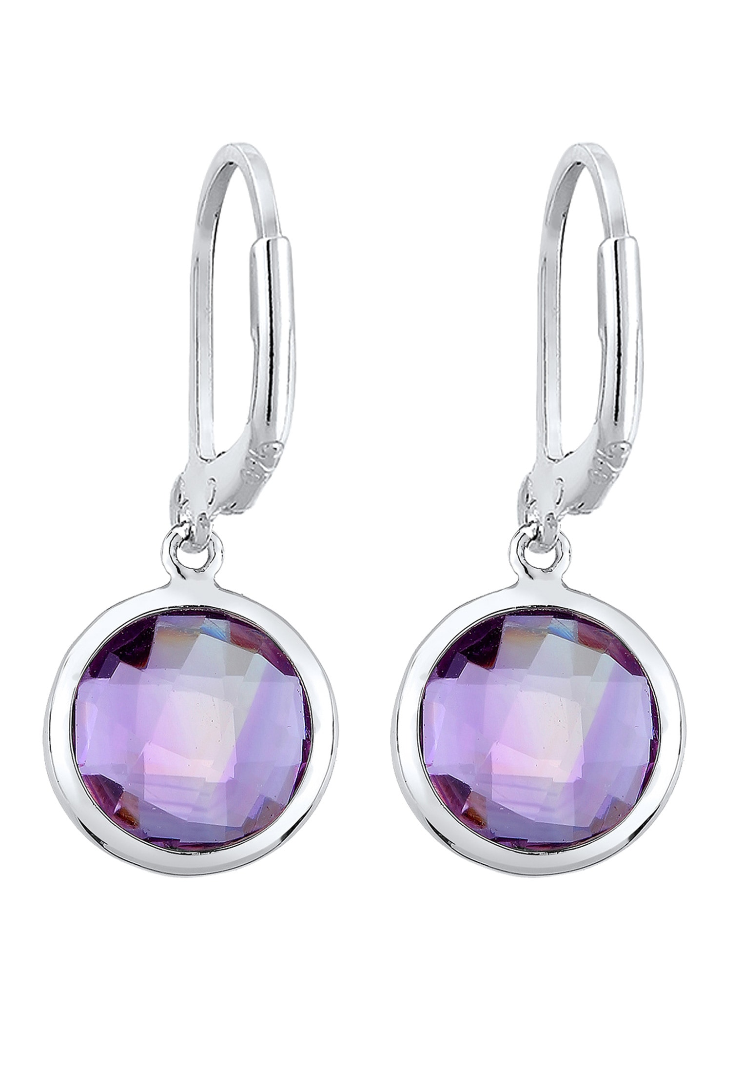 Elli Paar Ohrhänger »Ohrhänger Amethyst Hell Lila 925 Sterling Silber«