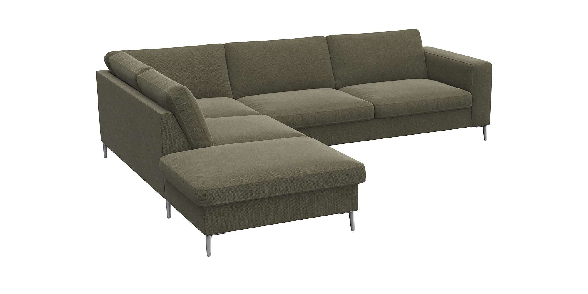 FLEXLUX Ecksofa "Fiore, super Sitzkomfort durch Kaltschaum im Sitz, L-Form" günstig online kaufen