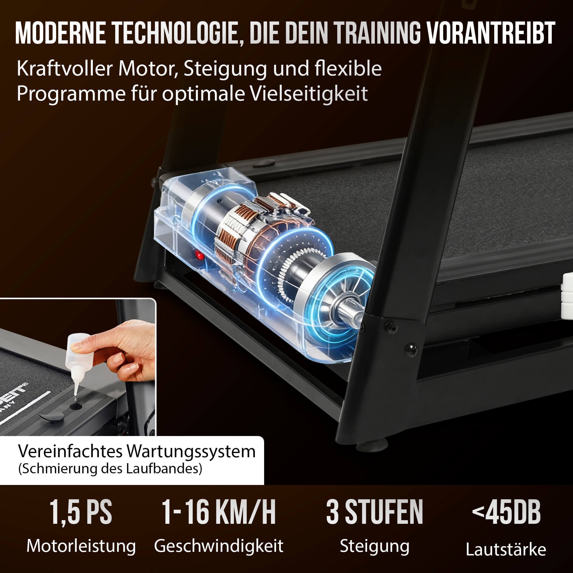 Christopeit Sport® Laufband »Laufband TM 4000 S« bis max. 16 km/h, klappbar, 120 kg max. Benutzergewicht