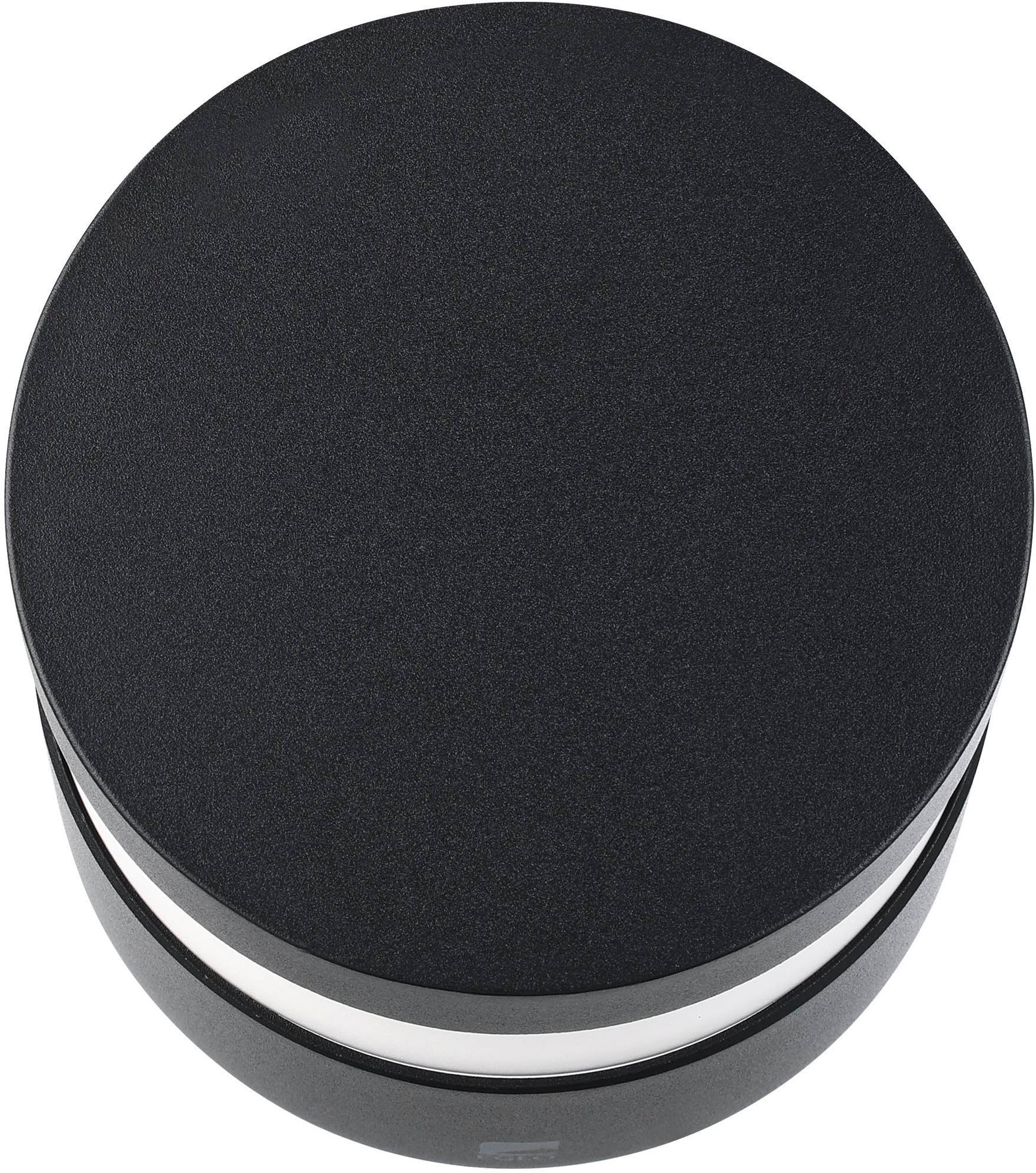 EGLO Wandleuchte »Melzo Außen-Wandlampe, Außenlampe aus Aluguss und Kunststoff, IP44« LED-Modul 1 Stk. Warmweiß Wand-/Deckenleuchte - H13 x Ø13,5 cm - schwarz - 1X11W inkl.