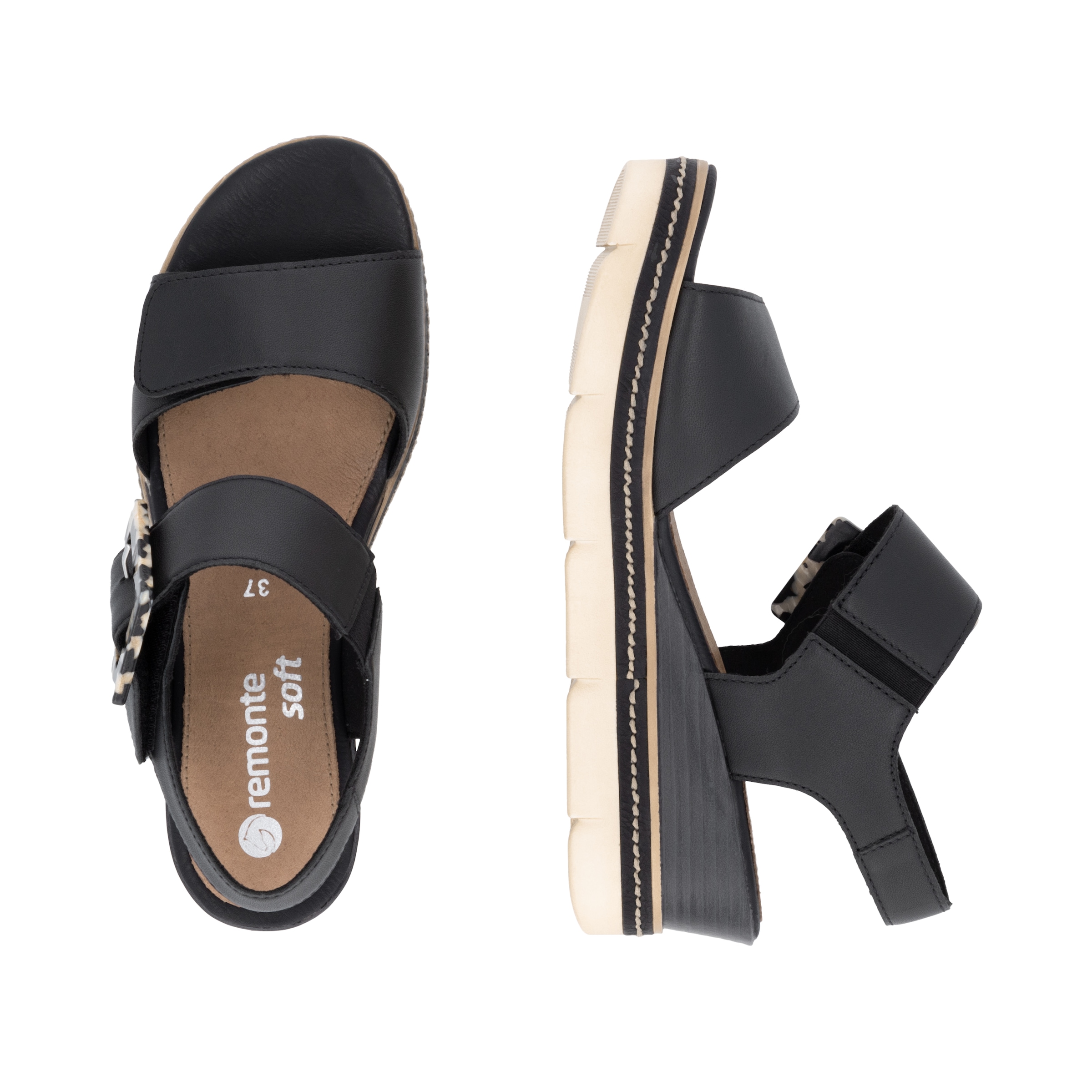 Remonte Keilsandalette »Elisabeth Hurley-Collection«  Keilabsatz, Riemensandale, Sommerschuh, auffällige Zierschnalle