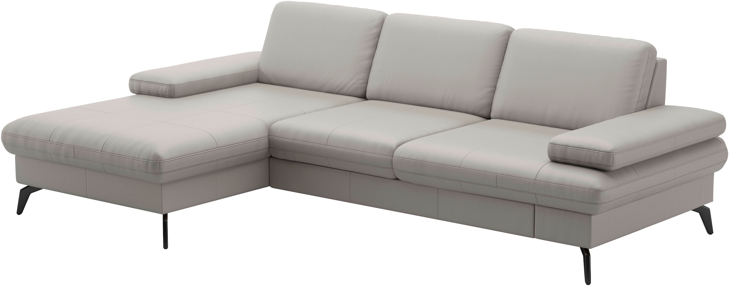 sit&more Ecksofa »Morris L-Form, inkl. Sitztiefenverstellung«, wahlweise mit Armteilverstellung, Bettfunktion & Bettkasten