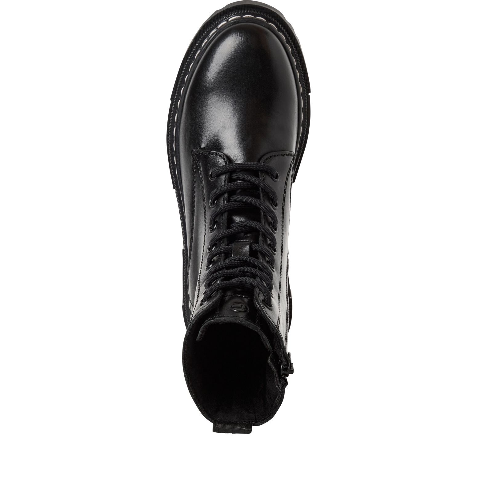 Tamaris Schnürstiefelette, Blockabsatz, Plateau, Schnürboots mit Logoprägung am Schaft