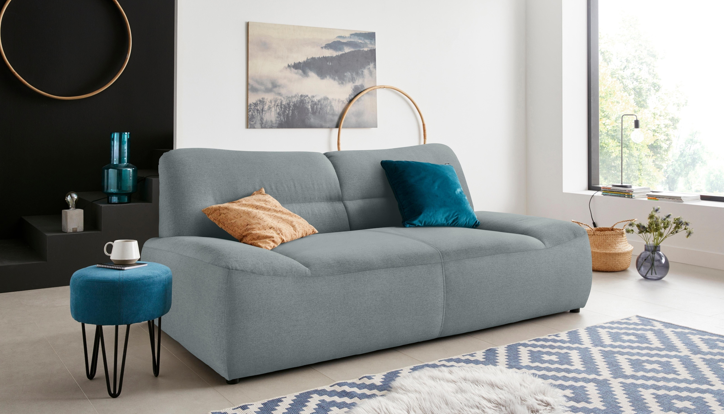 DOMO collection 2-Sitzer »Cesena modernes Sofa mit flachen Armlehnen, komfo günstig online kaufen