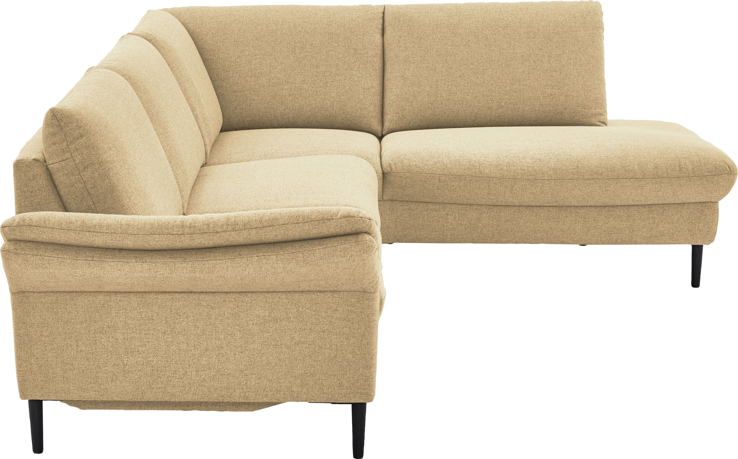 Places of Style Ecksofa »Sarsina: mit Tonnentaschen-Federkern, perfekt zum Entspannen L-Form«, inklusive 2 motorischen Relaxfunktionen mit Herz-Waage-Beschlag