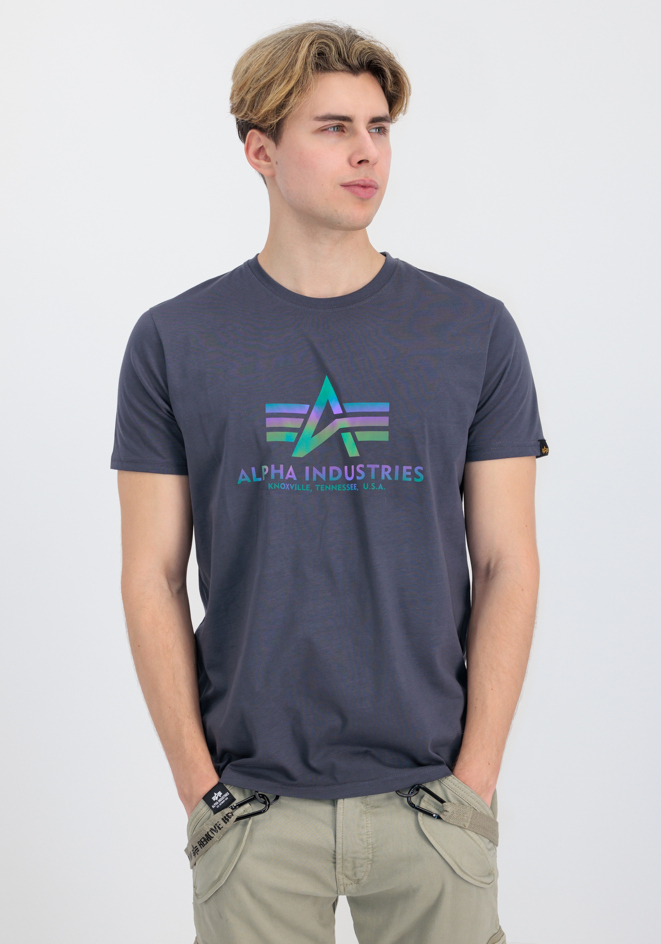 Alpha Industries T-Shirt »Alpha Industries Men - T-Shirts Basic T Rainbow Reflective«