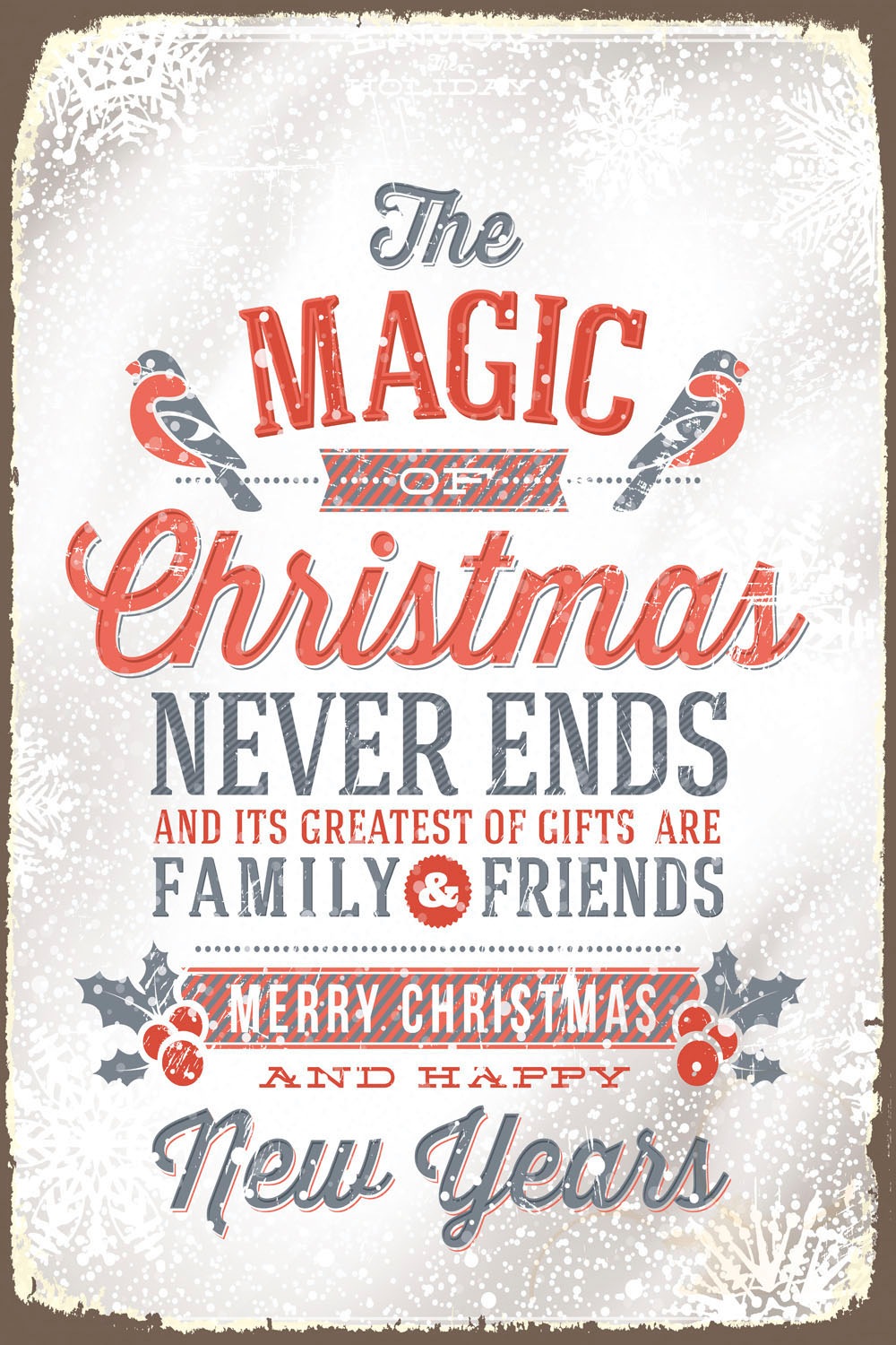 queence Metallbild »The Magic of Christmas«, Schriftzüge-Schriftzug-Sprüche-Sprüche & Texte-Weihnachten, (1 St.), Stahlschild, Blechschild, Sprüche, Texte, Weihnachten