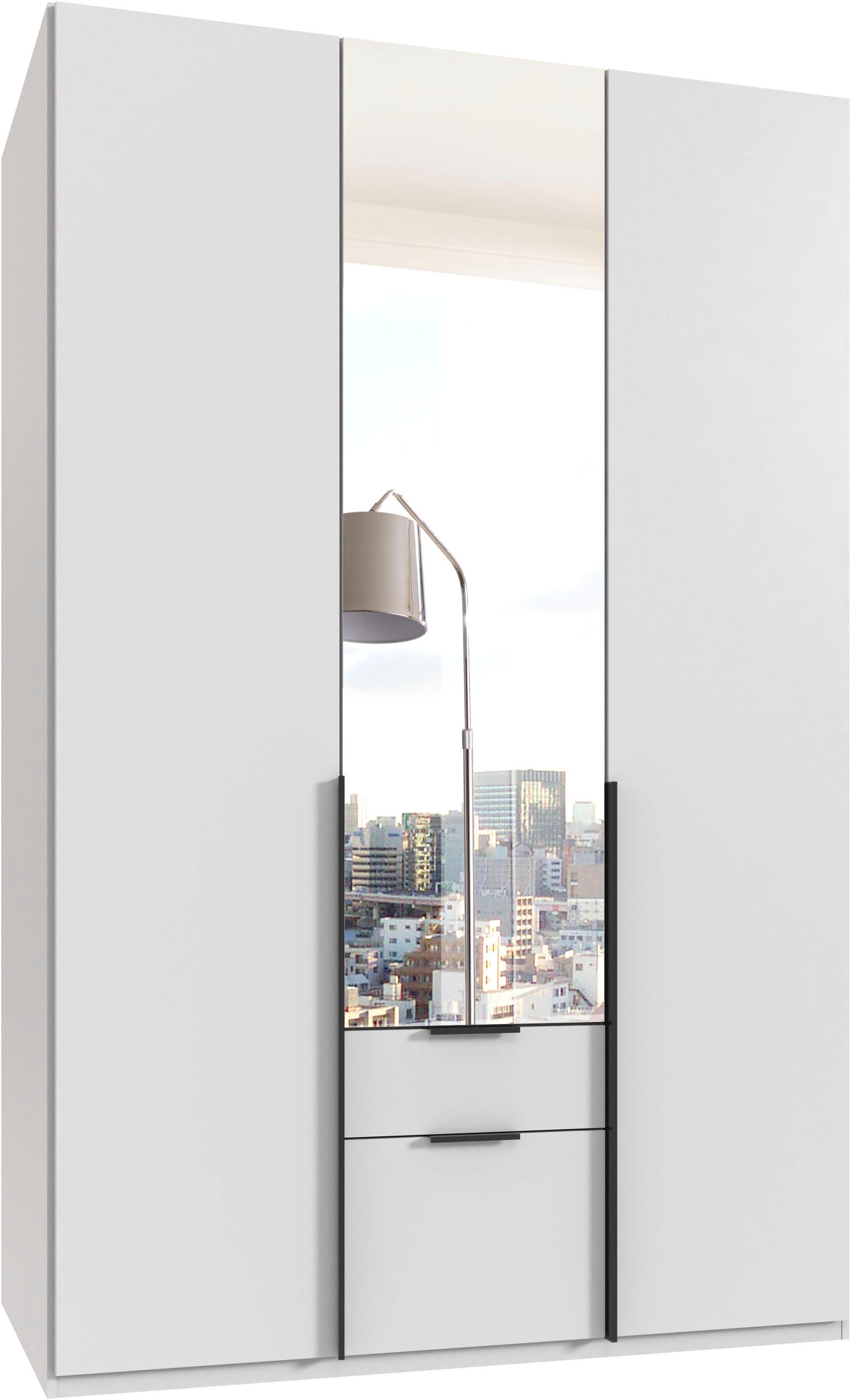 Wimex Drehtürenschrank »Mugano« mit langen oder kurzen Griffen aus Metall, günstig online kaufen