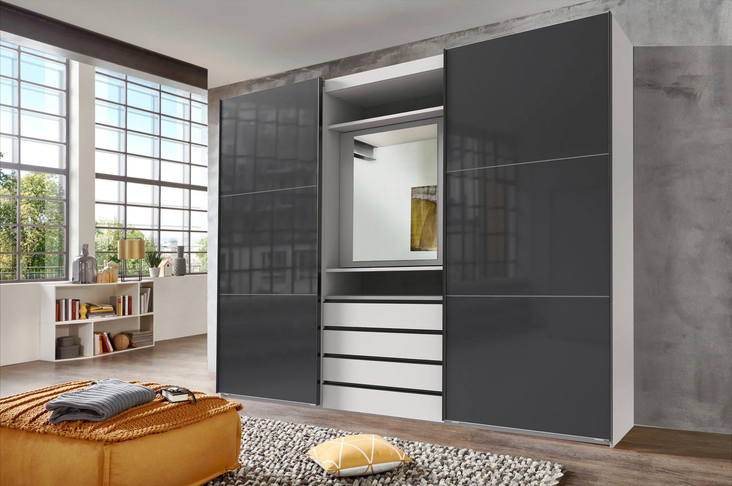 Wimex Schwebetürenschrank »Magic by fresh to go«, mit drehbarer Spiegeltür