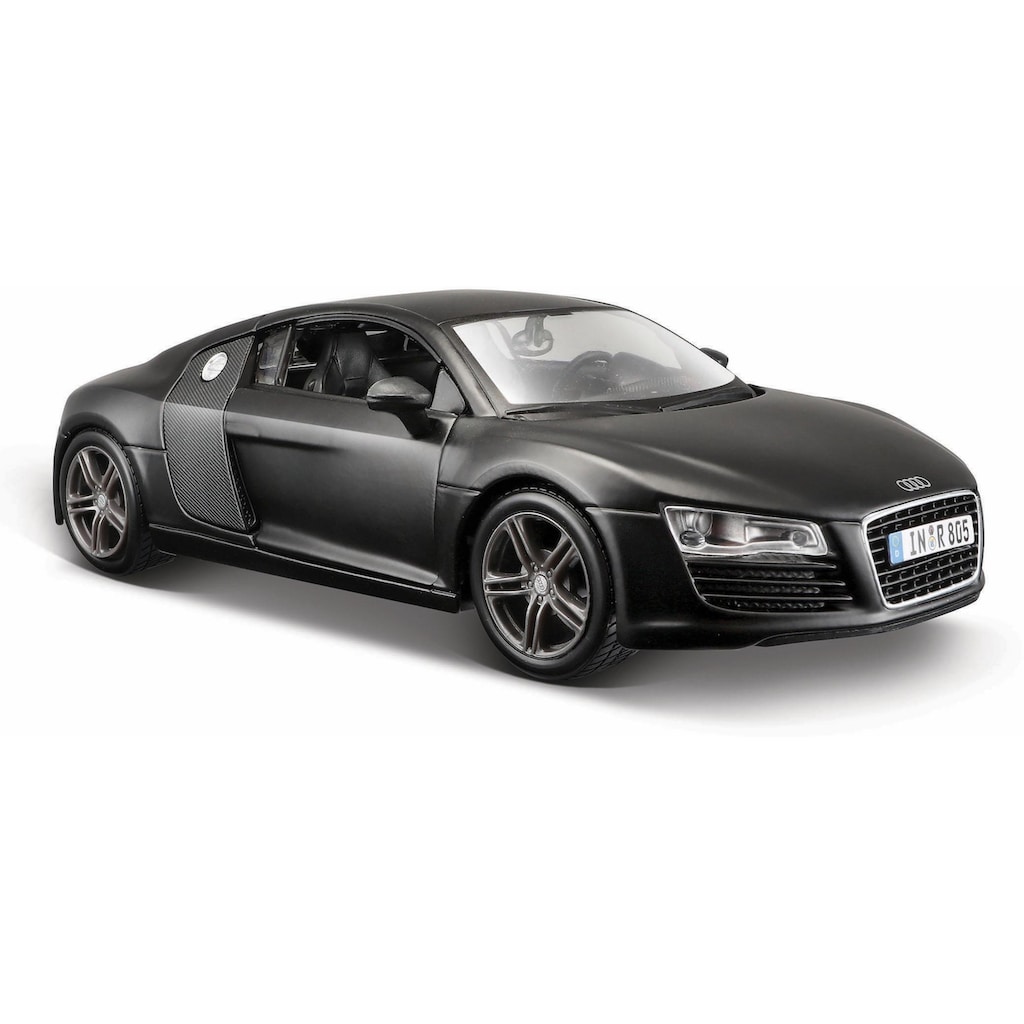 Maisto® Sammlerauto »Dull Black Collection, Audi R8, 1:24, schwarz«, 1:24