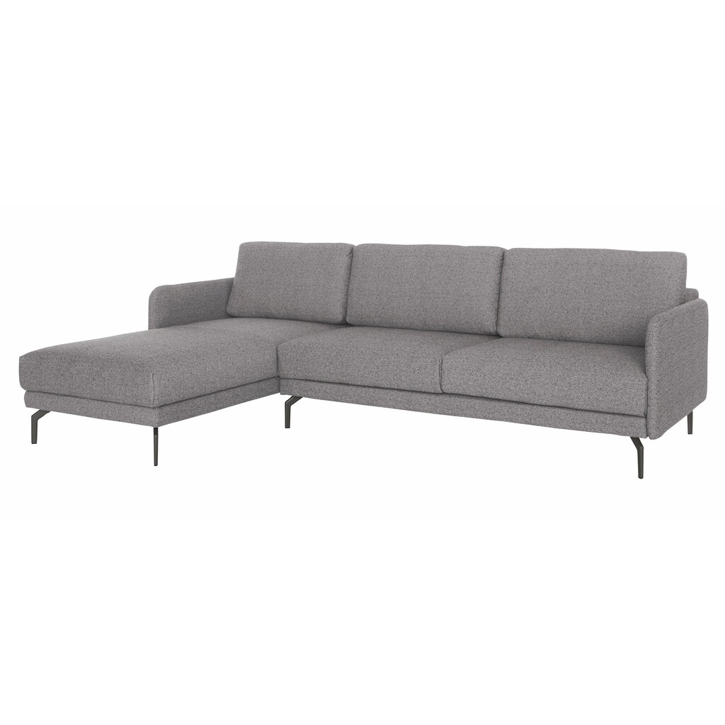 hülsta sofa Ecksofa »hs.450«, Armlehne sehr schmal, Breite 234 cm, Alugussfuß Umbragrau, wahlweise Stoff oder Leder