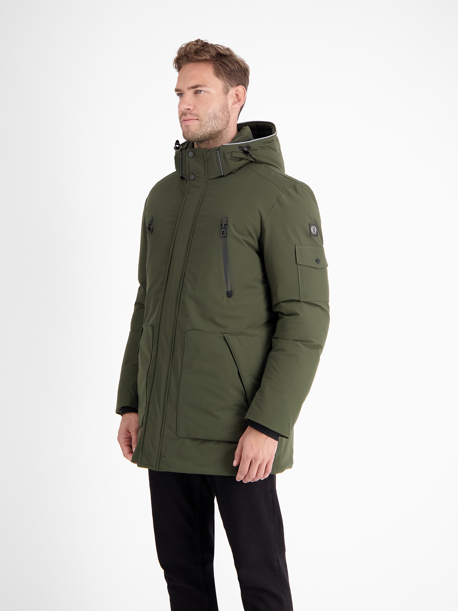 LERROS Outdoorjacke »LERROS Wasserdichter Winter-Parka mit Kapuze«, mit Kapuze, Wasser- und windabweisend, atmungsaktiv