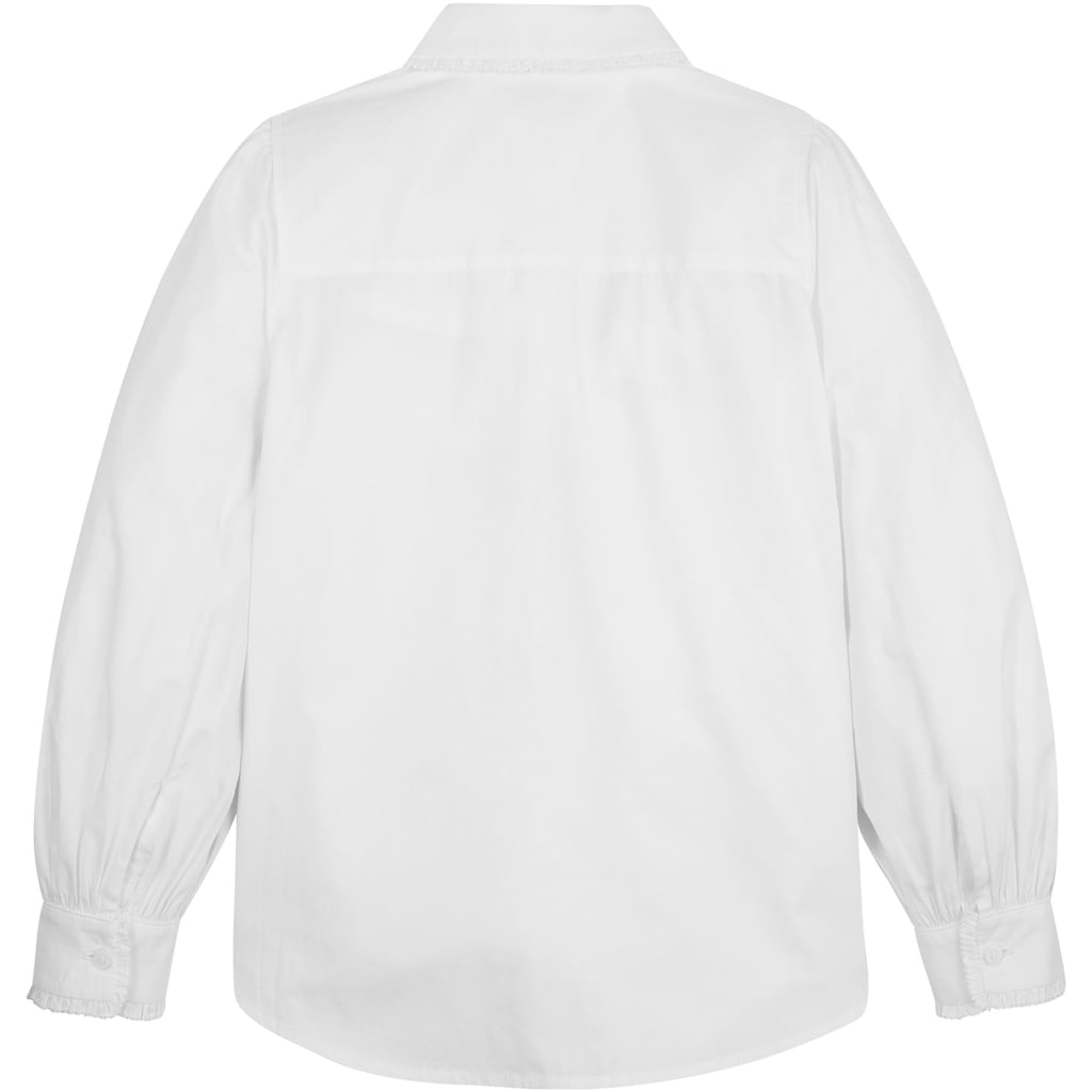 Tommy Hilfiger Klassische Bluse »RUFFLE COLLAR SHIRT«, mit Puffärmeln und Ruffle Kragen