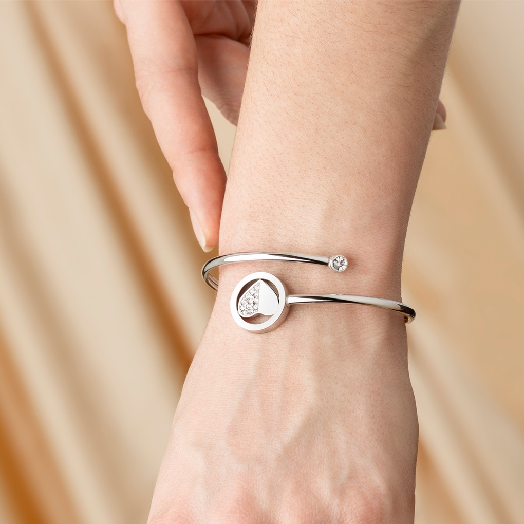 Lotus Armspange »Essentials - Herz« mit Glasstein