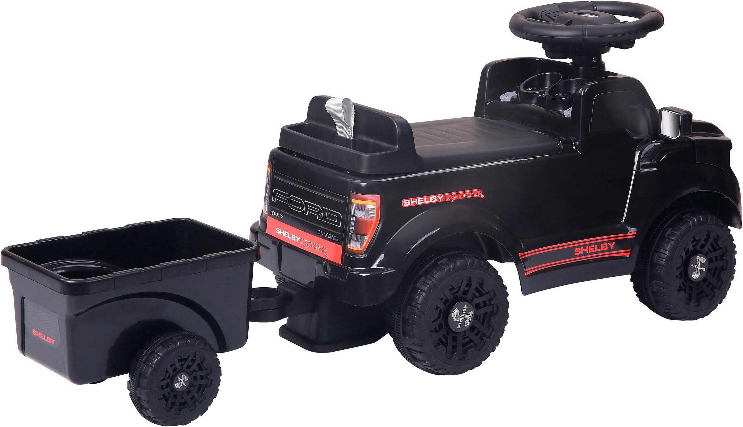 Jamara Rutscherauto »Shelby Ford F-150 Raptor mit Anhänger« mit Soundeffekten