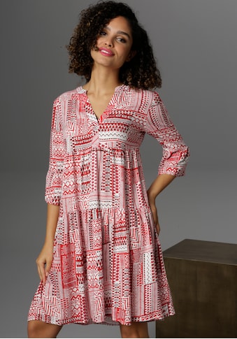 Aniston CASUAL Sommerkleid, im Folklore-Look - NEUE KOLLEKTION kaufen