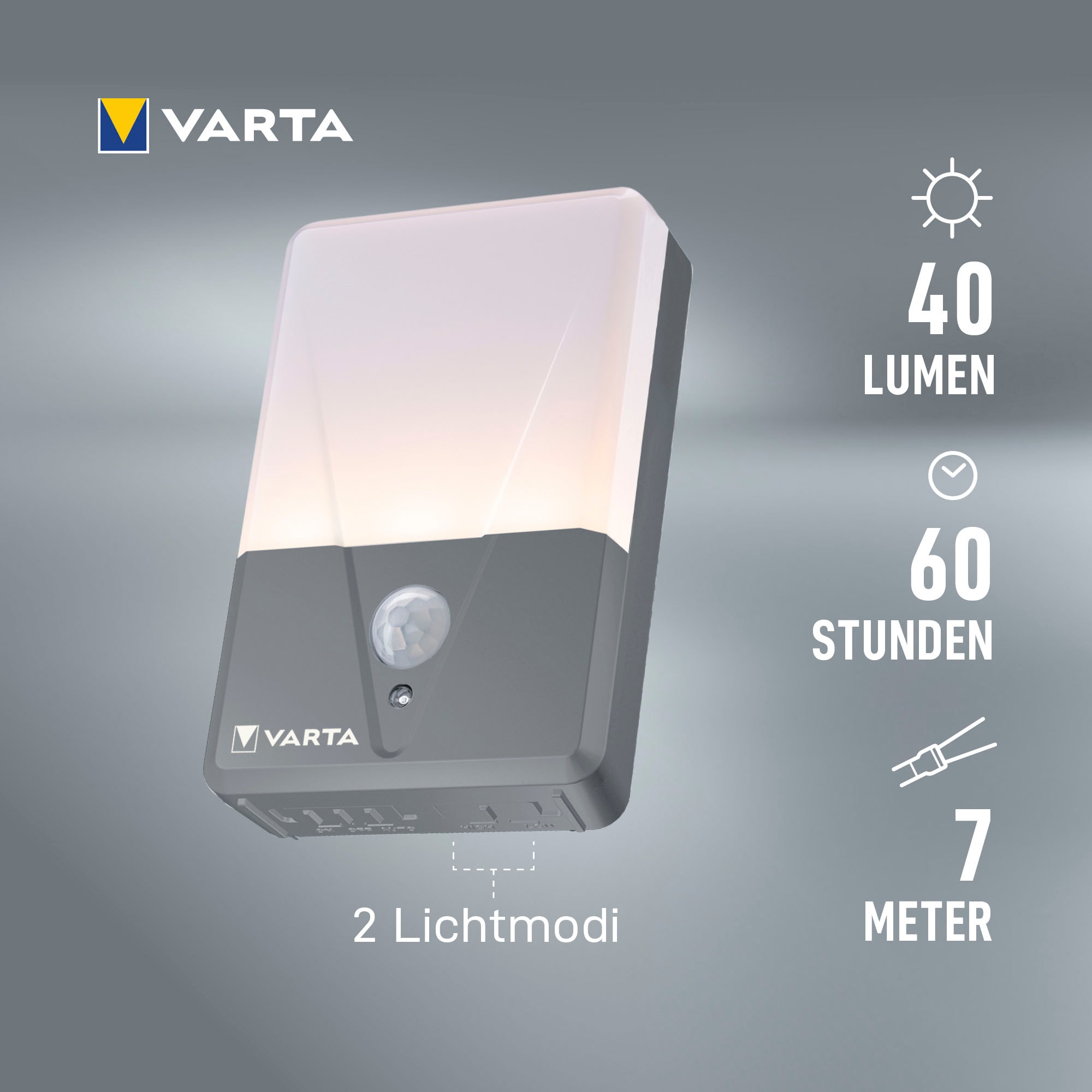 VARTA Taschenlampe »Motion Sensor Night Light 2er-Pack«, (Packung, 2 St.)