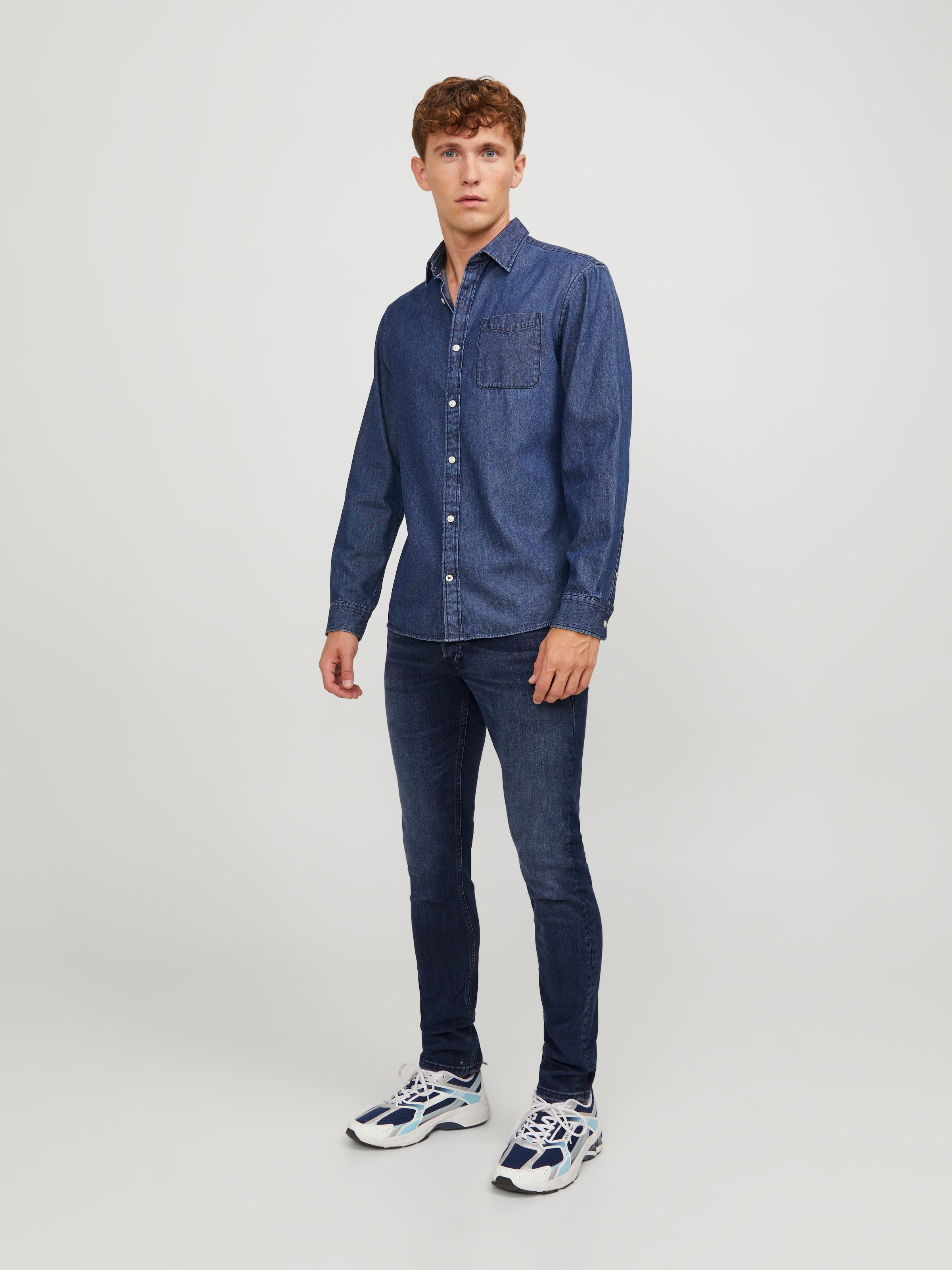 Jack & Jones Slim-fit-Jeans »JJIGLENN  Slim-Fit mit Stretch und praktischer 5-Pocket-Form« Baumwollmischung, slim fit