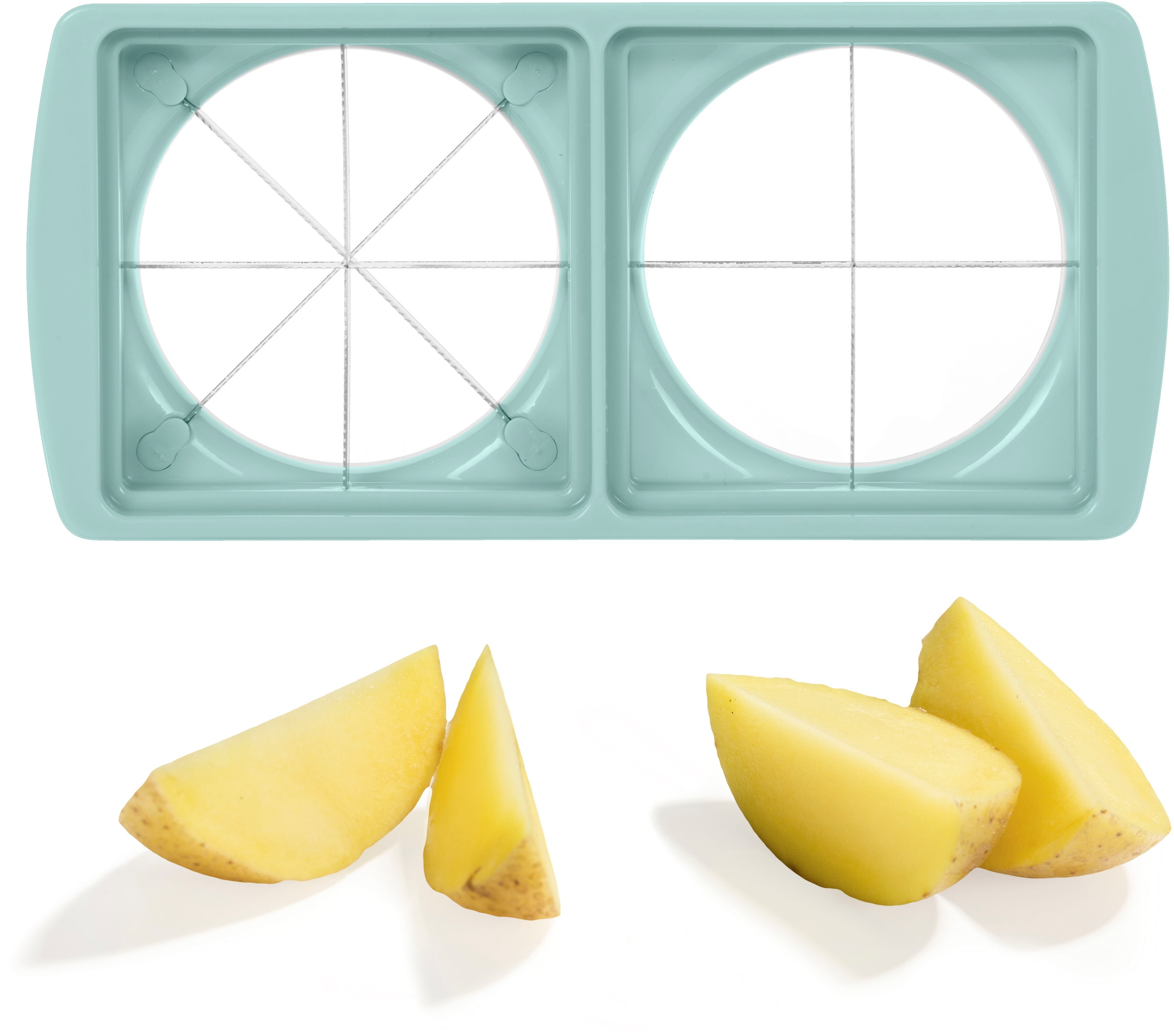 Genius Zerkleinerer »Nicer Dicer Fusion inkl. Zitruspresse groß, Set 11-tlg«, Schneidgerät für Würfel, Stifte, Scheiben Spiralen u.v.m.